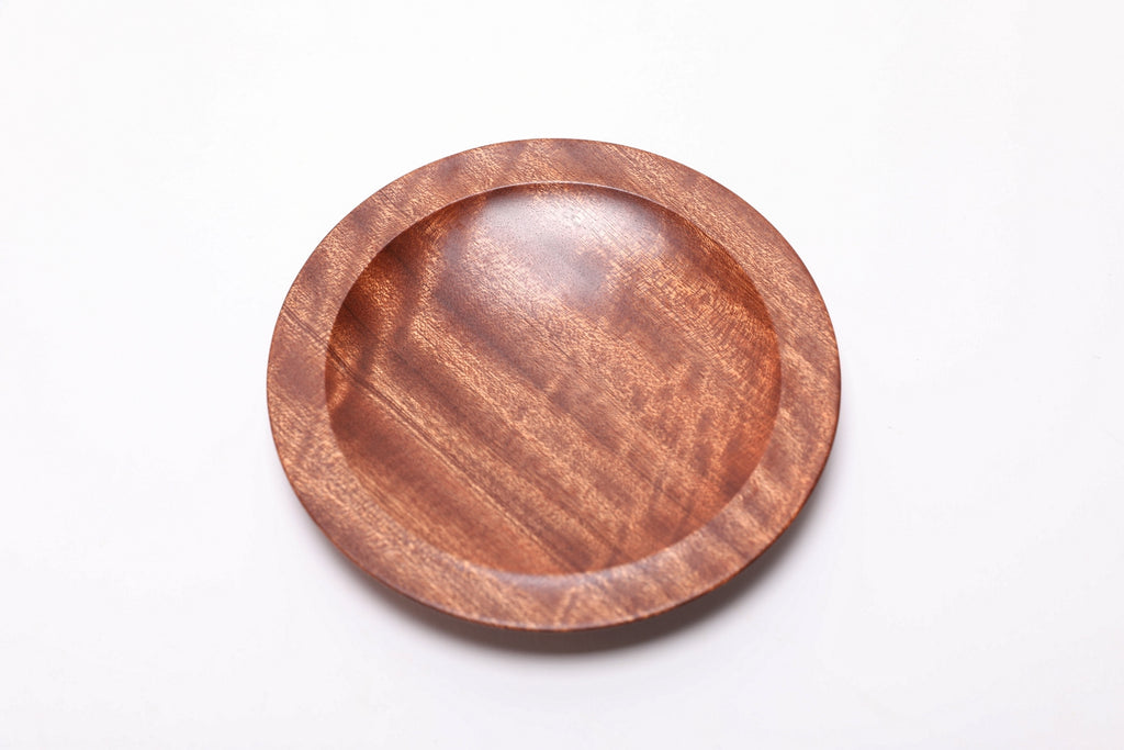 #2702 Quilted Ribbon Sapele Wooden Ring Dish  (5 1/4" x 5/8")