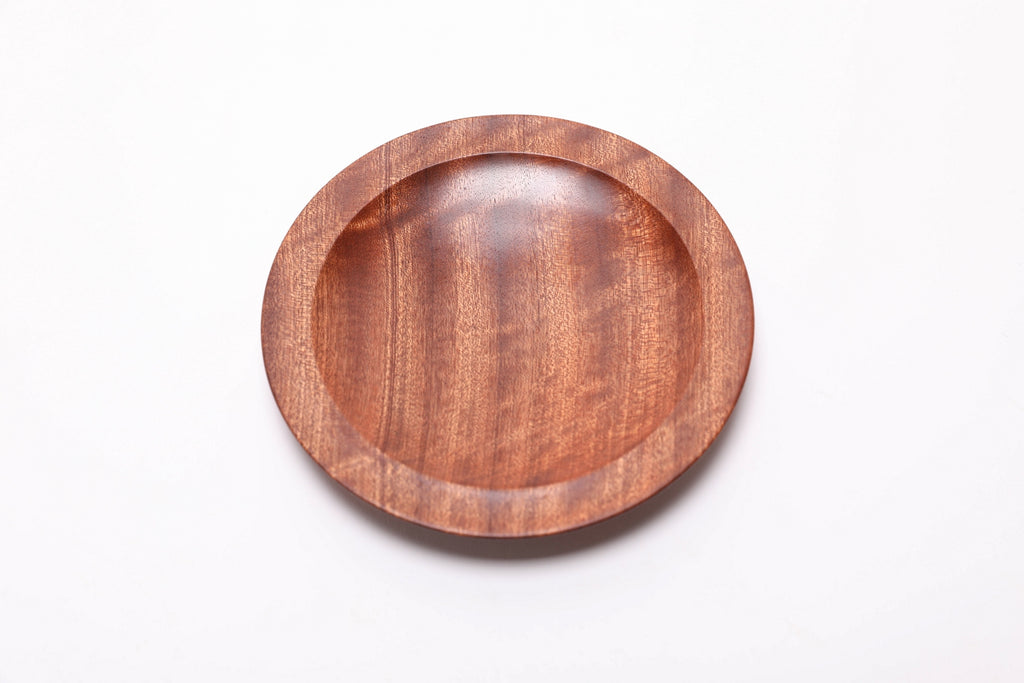 #2702 Quilted Ribbon Sapele Wooden Ring Dish  (5 1/4" x 5/8")