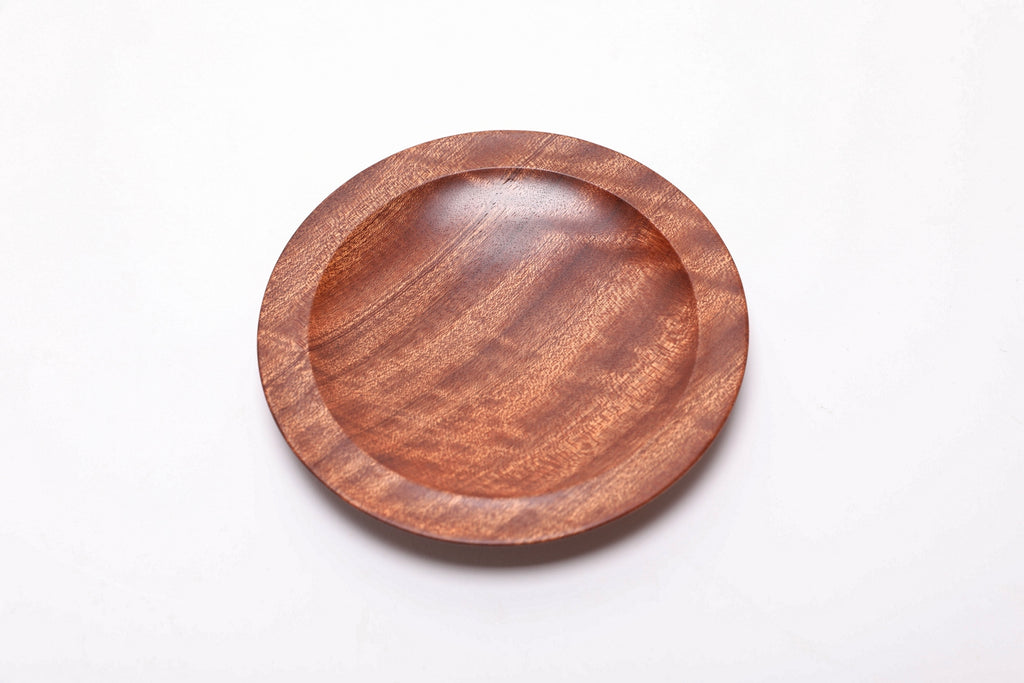 #2702 Quilted Ribbon Sapele Wooden Ring Dish  (5 1/4" x 5/8")