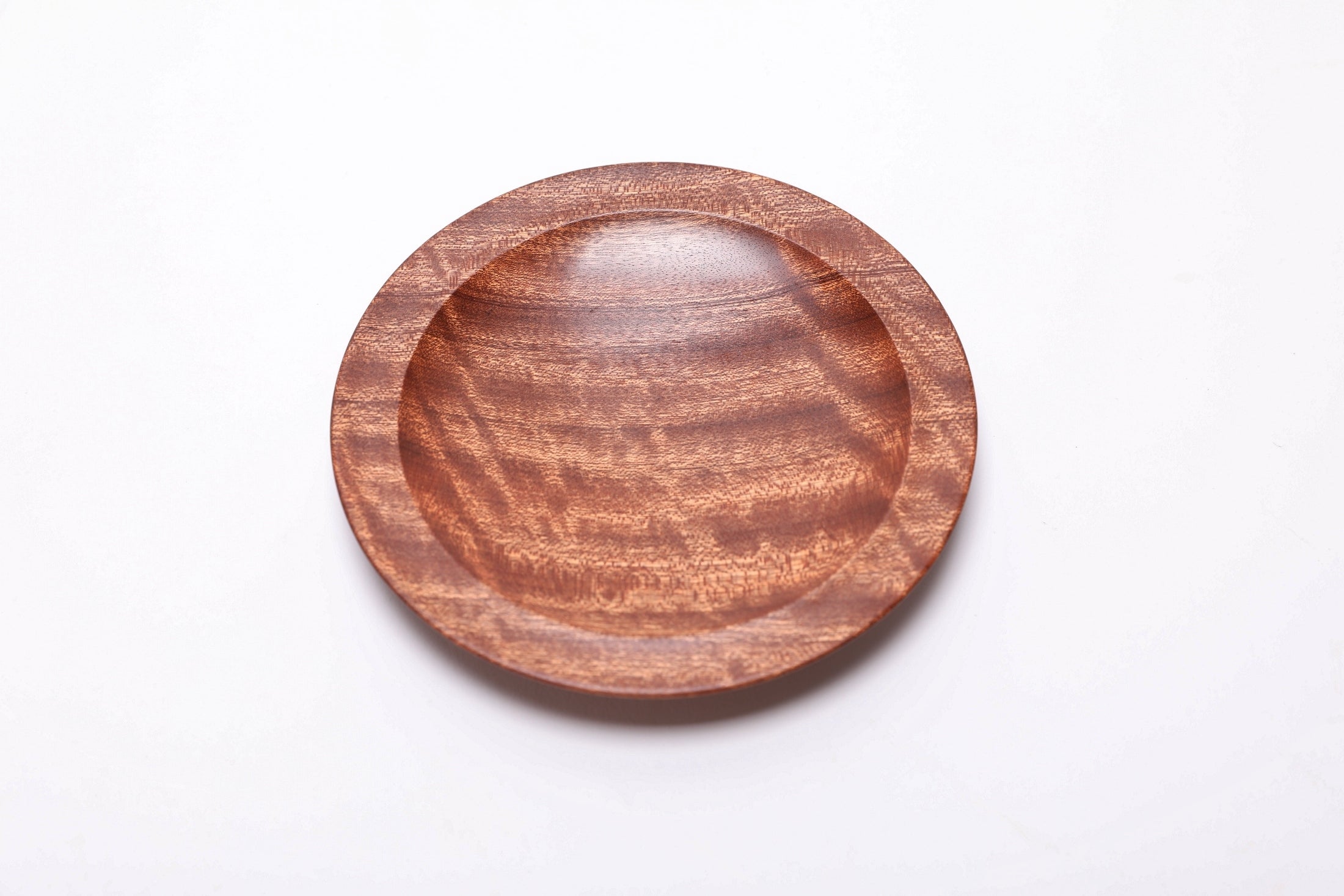 #2702 Quilted Ribbon Sapele Wooden Ring Dish  (5 1/4" x 5/8")
