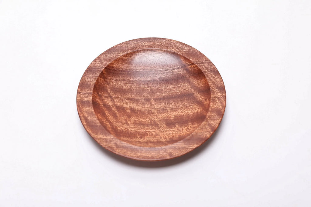#2702 Quilted Ribbon Sapele Wooden Ring Dish  (5 1/4" x 5/8")