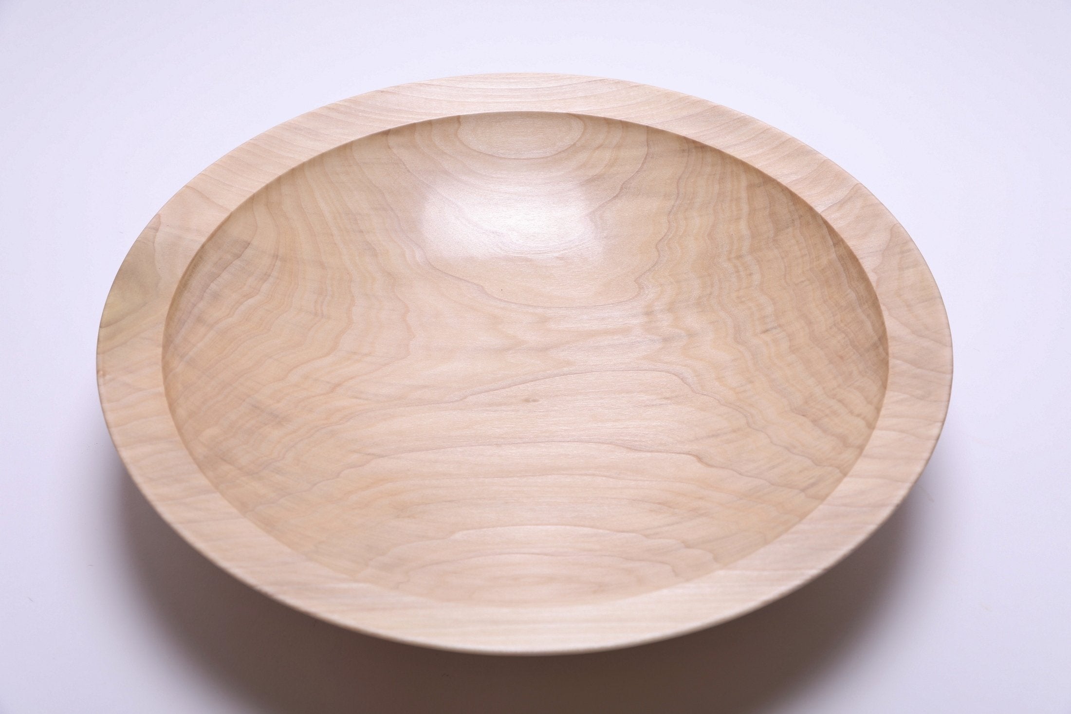 #2708 Large Curly Tulip Poplar Fruit, Salad and Dough Bowl  (16" x 3 3/8")