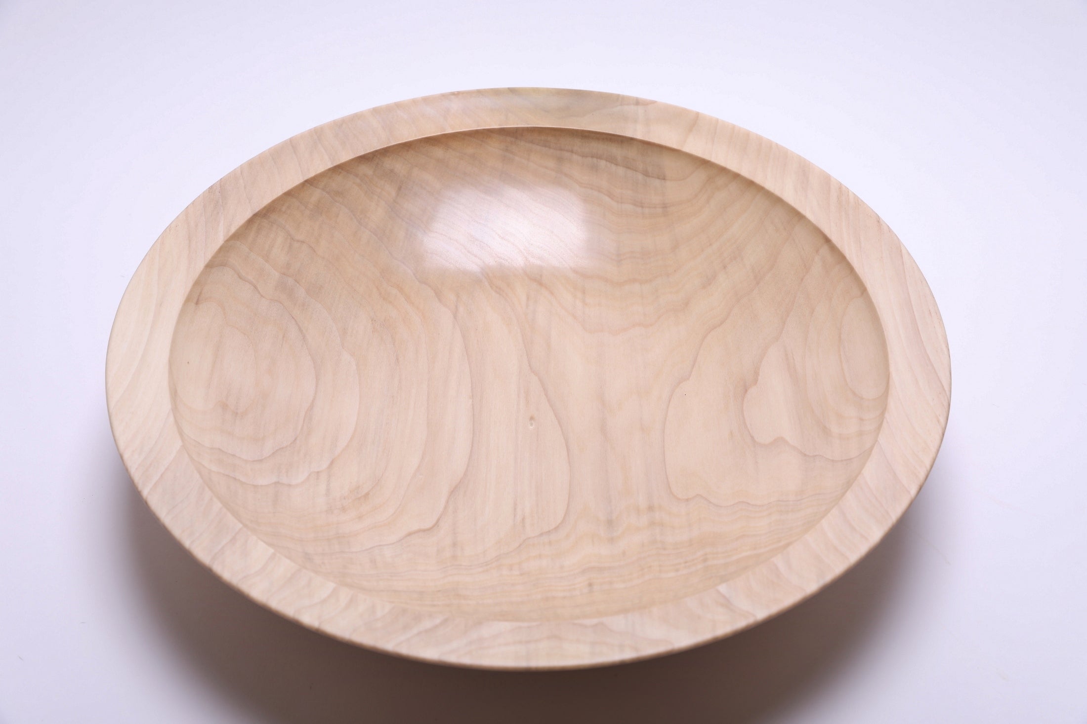 #2708 Large Curly Tulip Poplar Fruit, Salad and Dough Bowl  (16" x 3 3/8")