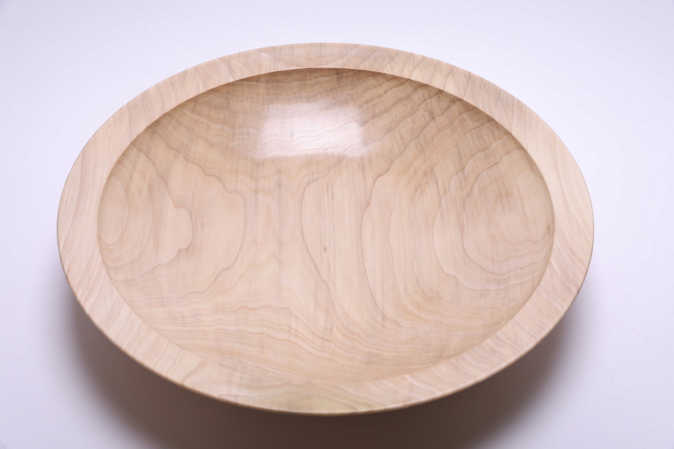 #2708 Large Curly Tulip Poplar Fruit, Salad and Dough Bowl  (16" x 3 3/8")