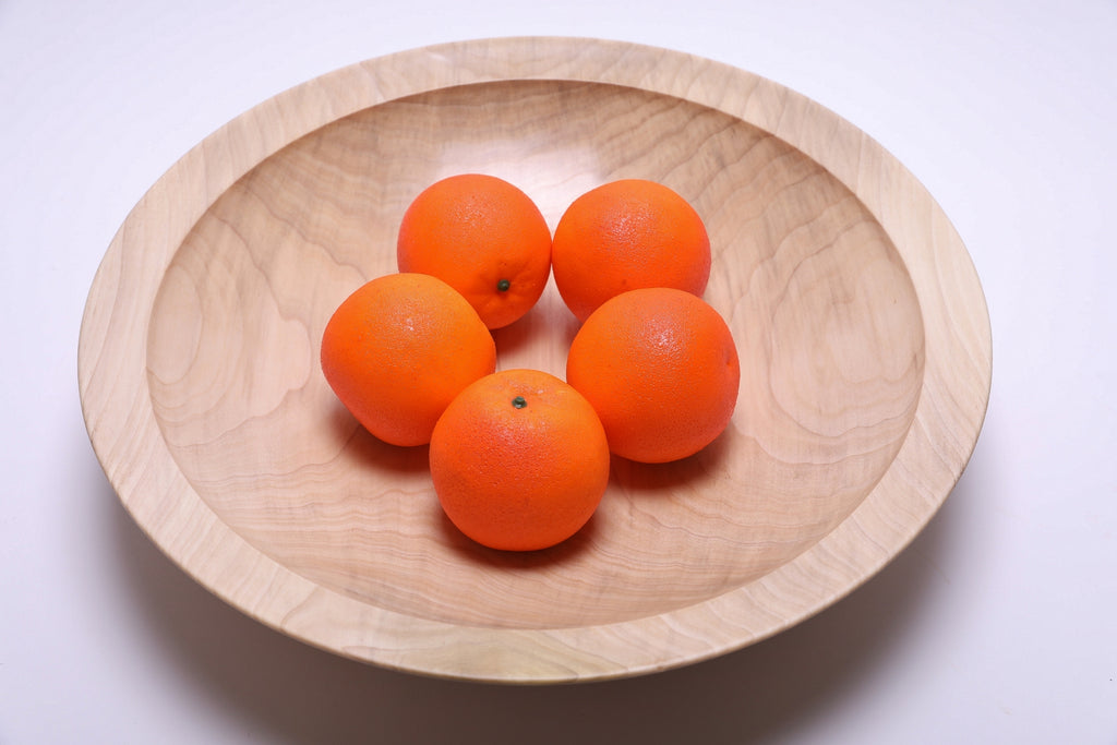 #2708 Large Curly Tulip Poplar Fruit, Salad and Dough Bowl  (16" x 3 3/8")