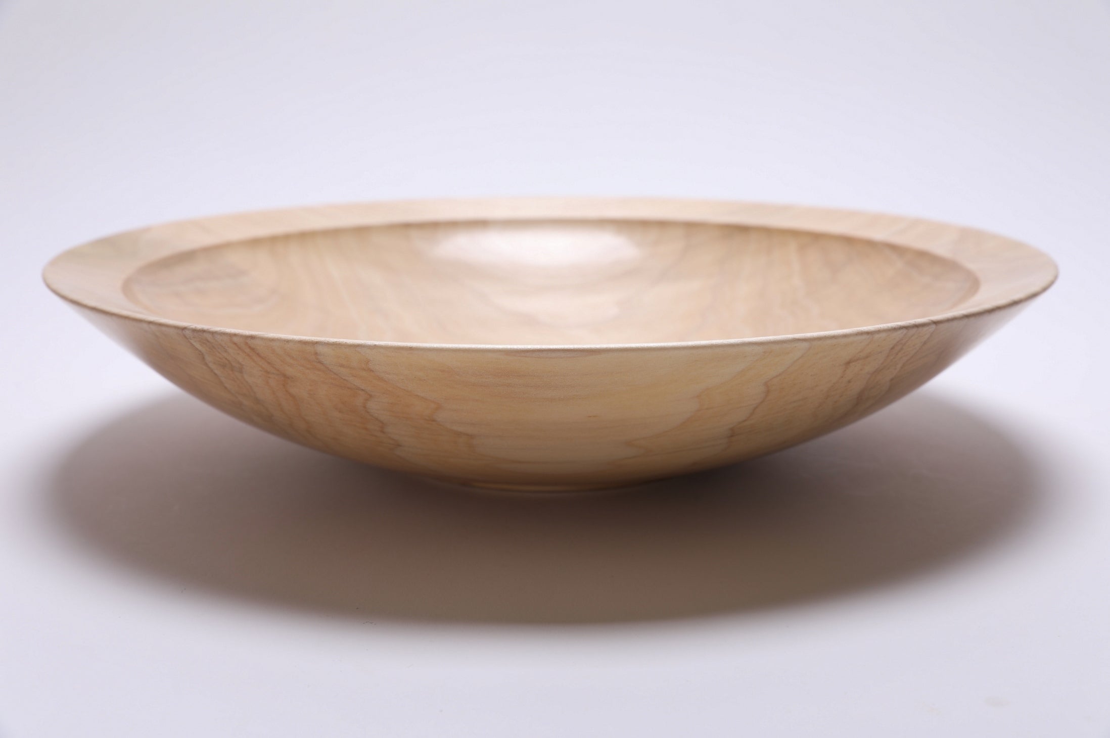 #2708 Large Curly Tulip Poplar Fruit, Salad and Dough Bowl  (16" x 3 3/8")