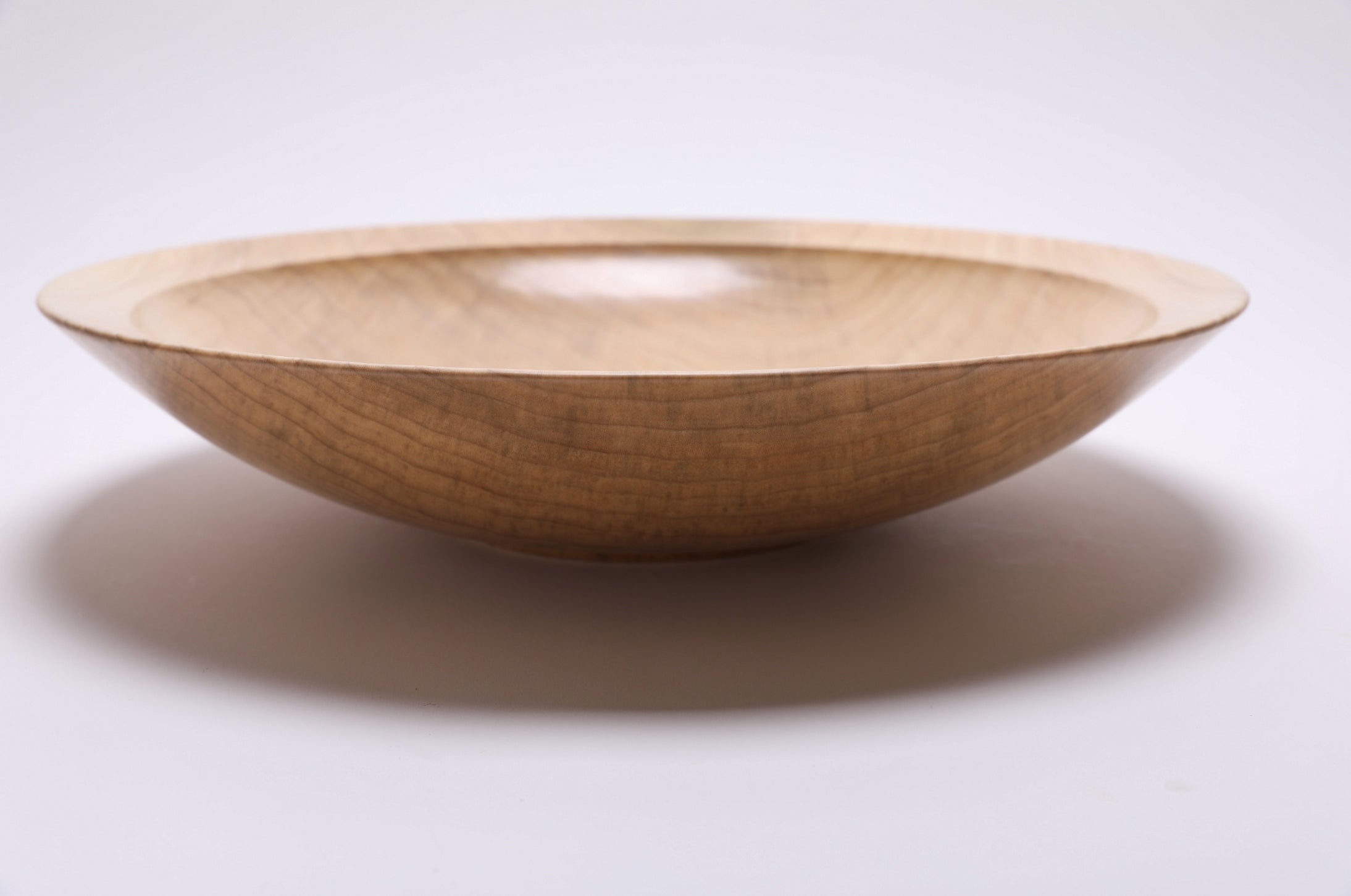 #2708 Large Curly Tulip Poplar Fruit, Salad and Dough Bowl  (16" x 3 3/8")