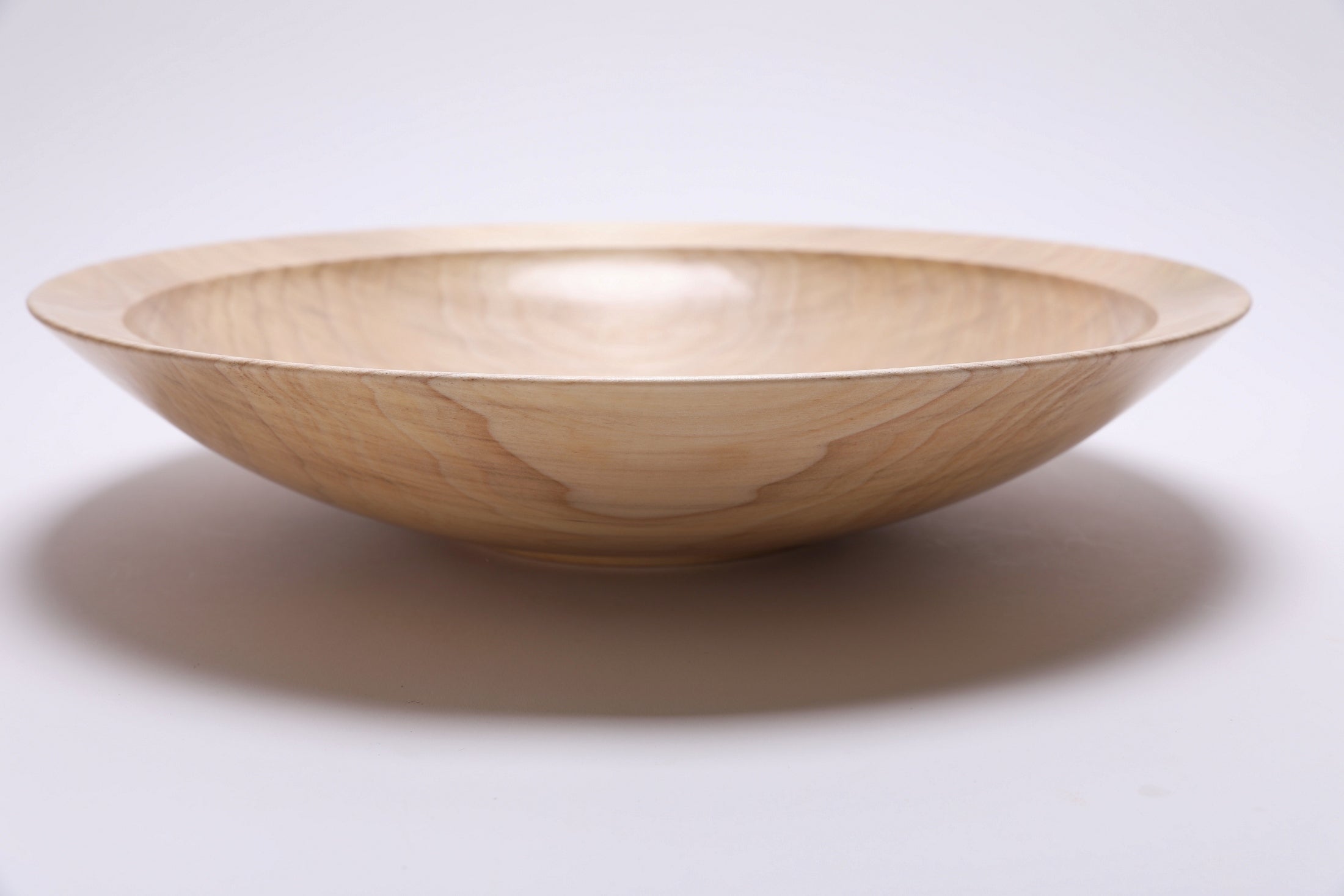 #2708 Large Curly Tulip Poplar Fruit, Salad and Dough Bowl  (16" x 3 3/8")