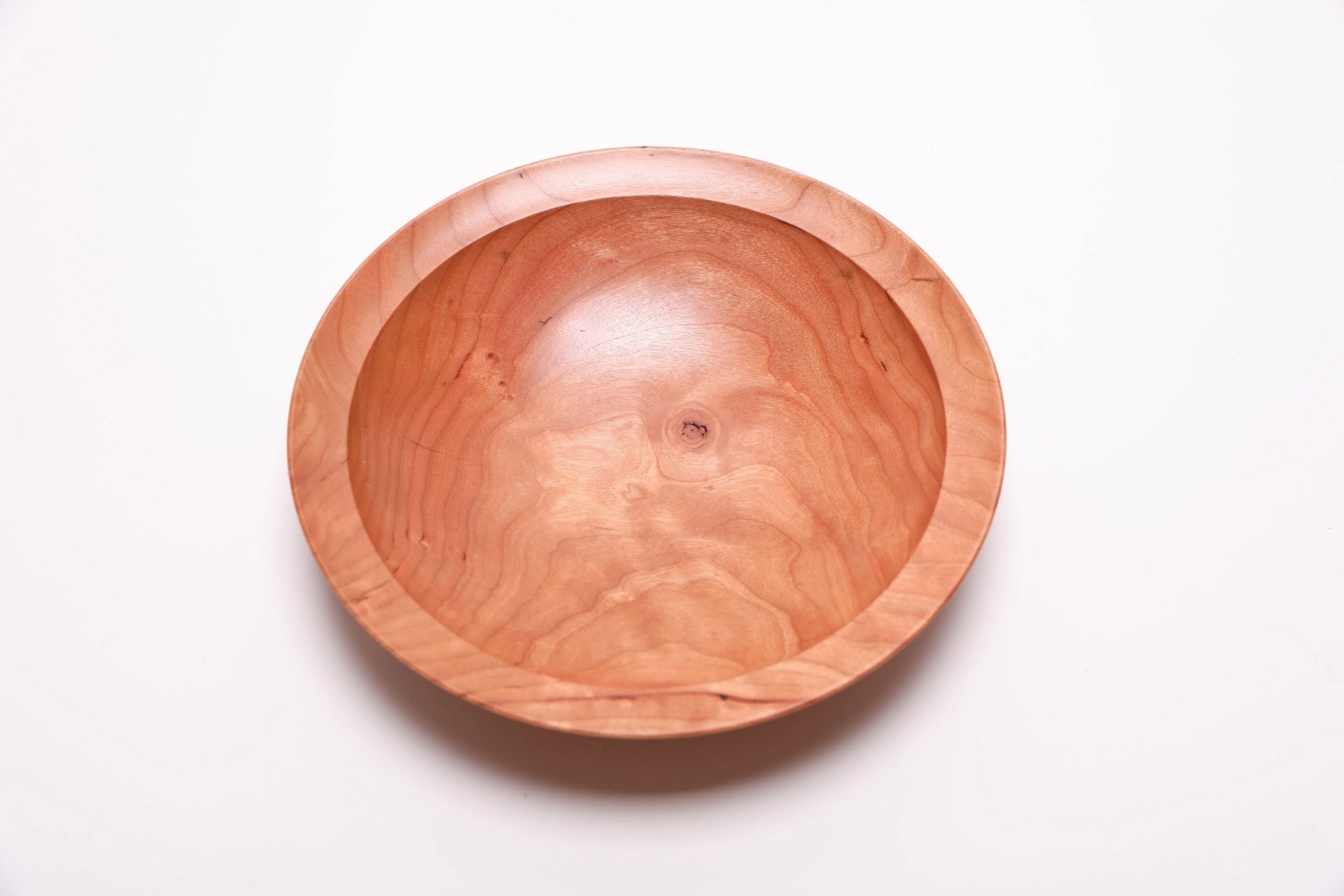 #2707 Curly Wild Black Cherry Wooden Bowl  (8 1/4" x 1 3/4")