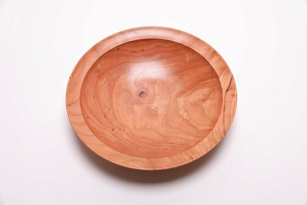 #2707 Curly Wild Black Cherry Wooden Bowl  (8 1/4" x 1 3/4")