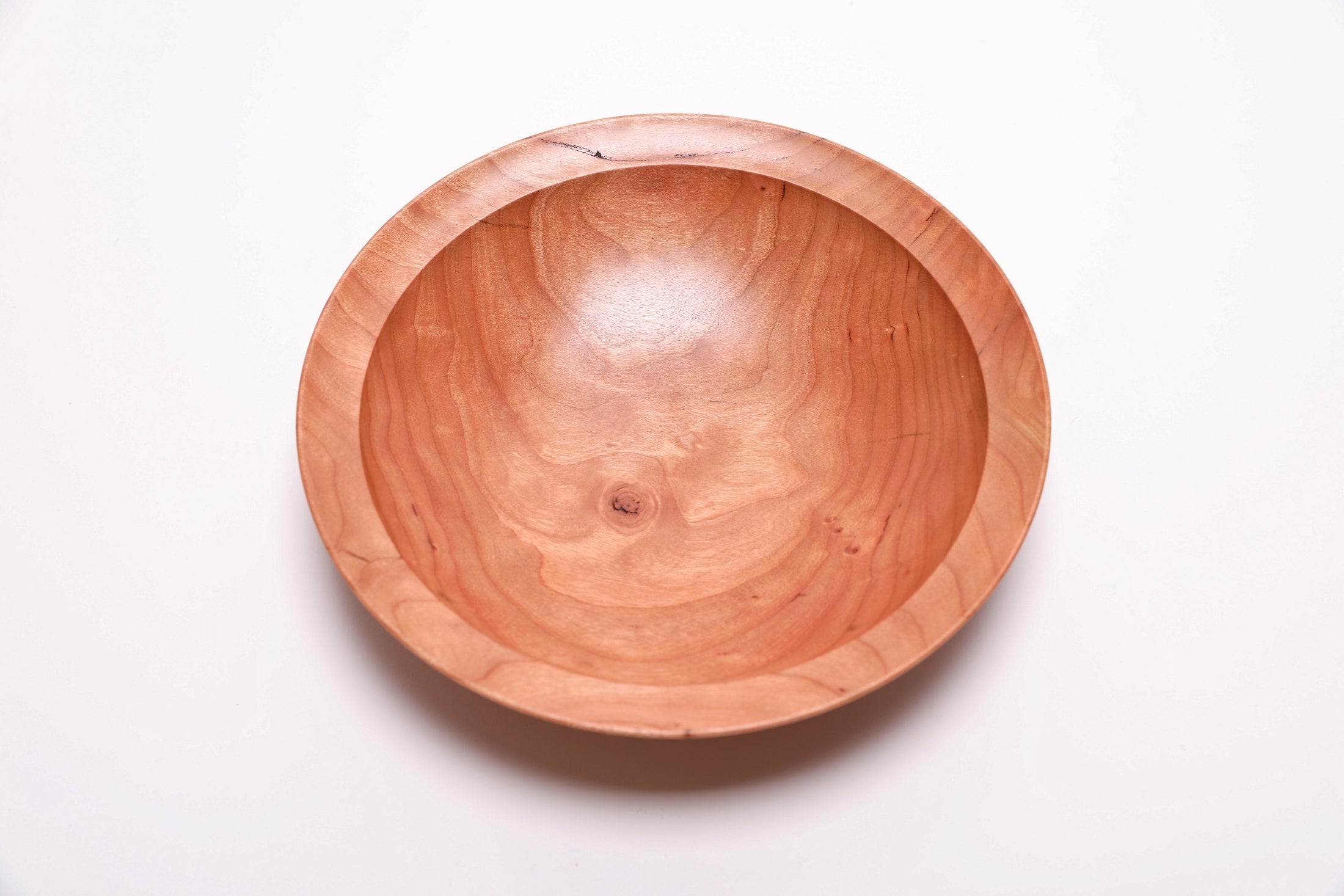 #2707 Curly Wild Black Cherry Wooden Bowl  (8 1/4" x 1 3/4")