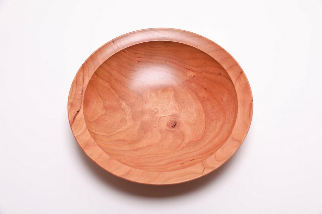 #2707 Curly Wild Black Cherry Wooden Bowl  (8 1/4" x 1 3/4")