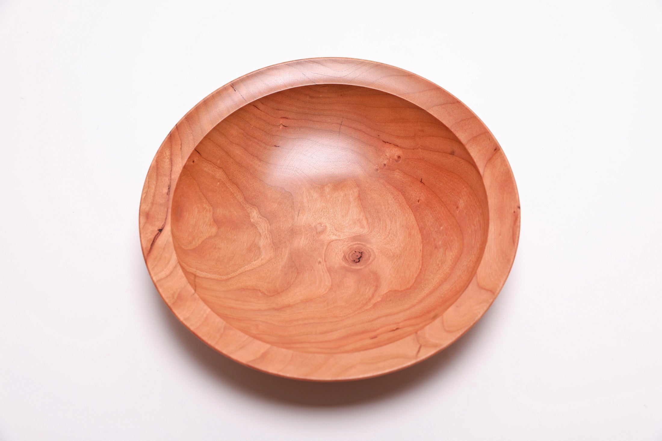 #2707 Curly Wild Black Cherry Wooden Bowl  (8 1/4" x 1 3/4")