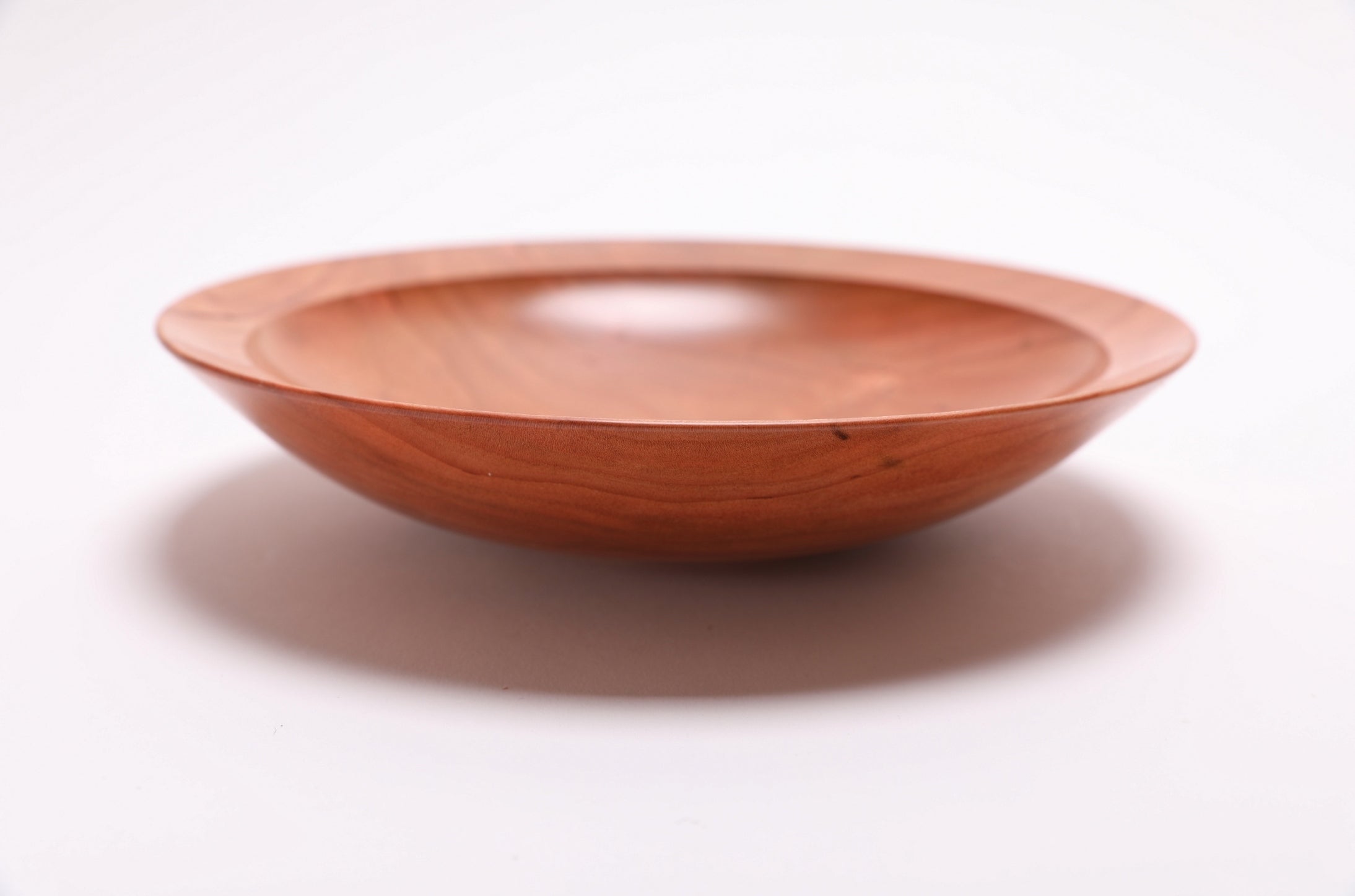 #2707 Curly Wild Black Cherry Wooden Bowl  (8 1/4" x 1 3/4")