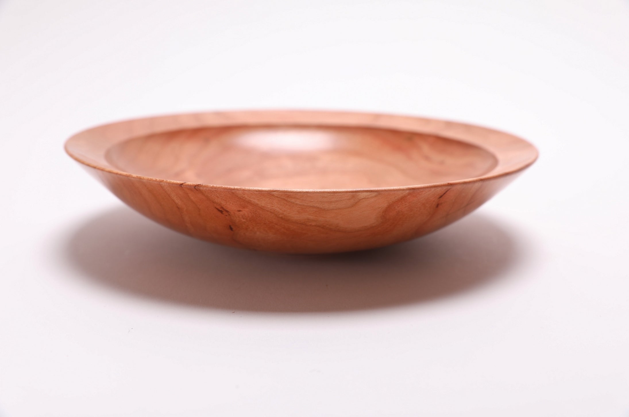 #2707 Curly Wild Black Cherry Wooden Bowl  (8 1/4" x 1 3/4")