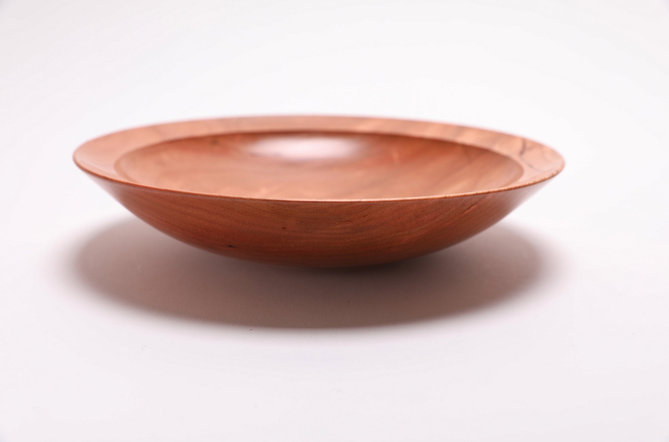 #2707 Curly Wild Black Cherry Wooden Bowl  (8 1/4" x 1 3/4")