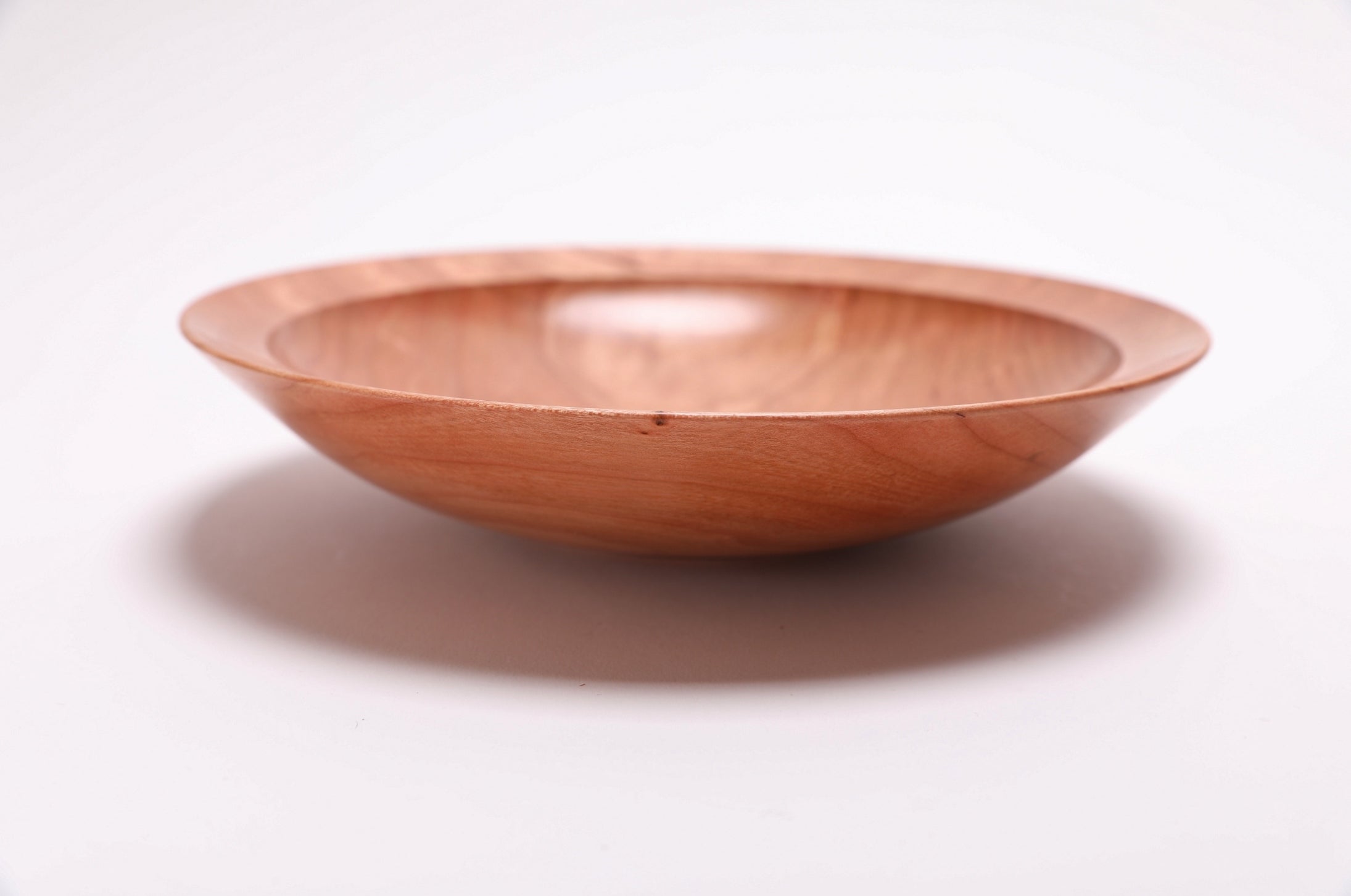 #2707 Curly Wild Black Cherry Wooden Bowl  (8 1/4" x 1 3/4")