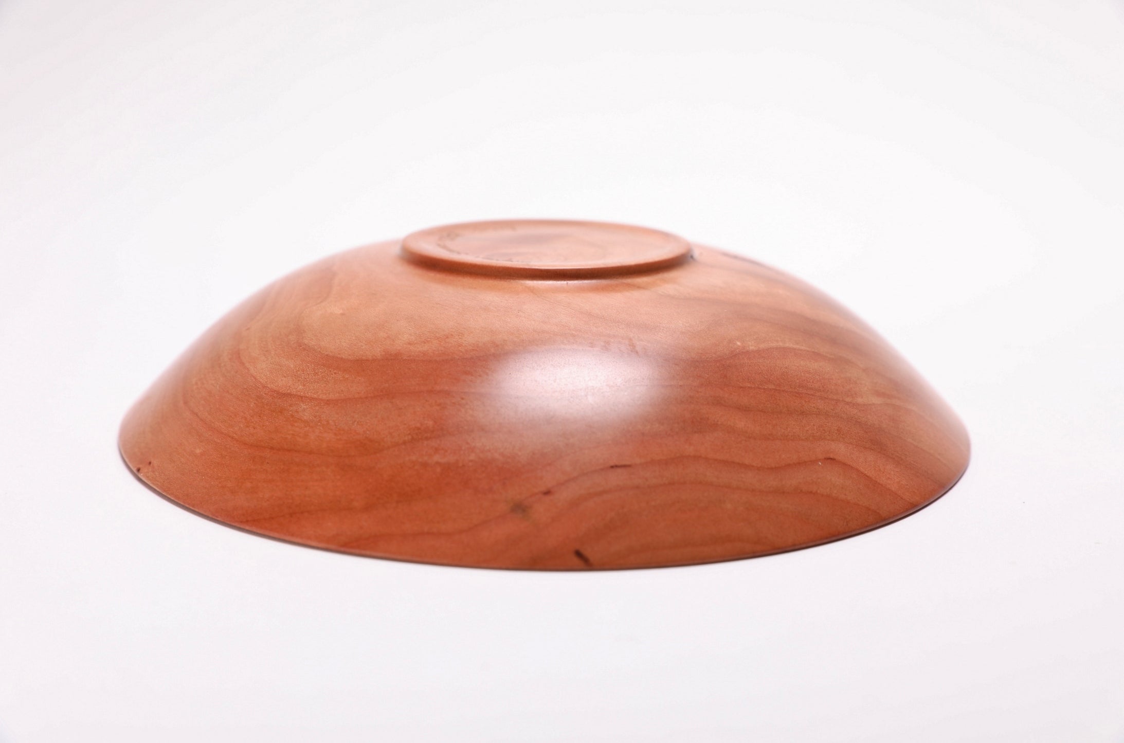 #2707 Curly Wild Black Cherry Wooden Bowl  (8 1/4" x 1 3/4")