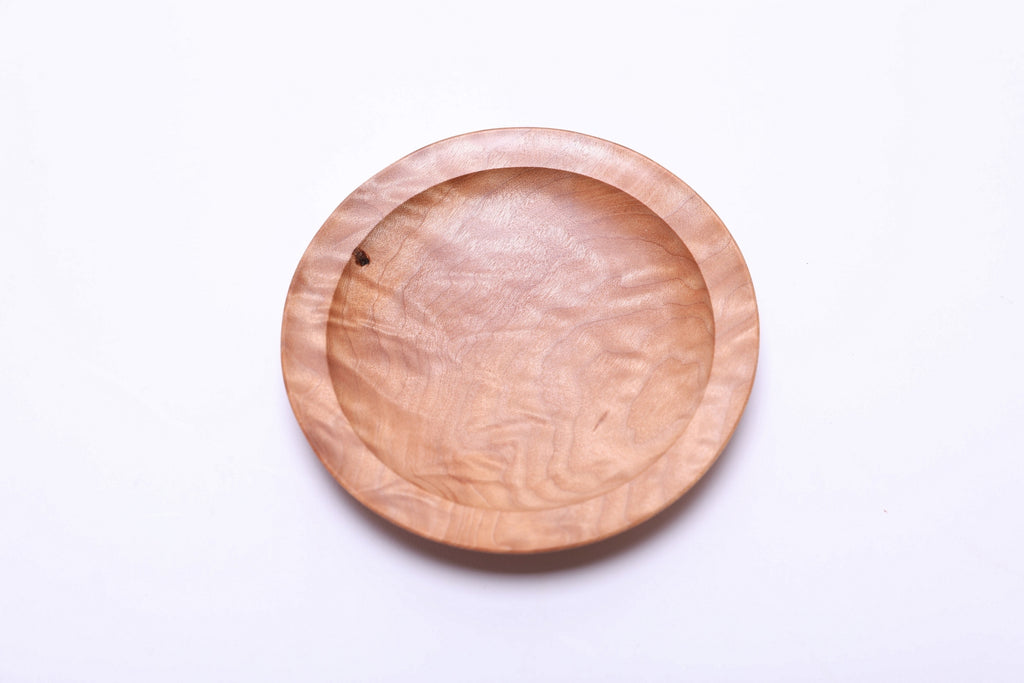 #2705 Quilted Big Leaf Maple Wooden Ring Dish  (4 1/2" x 3/4")