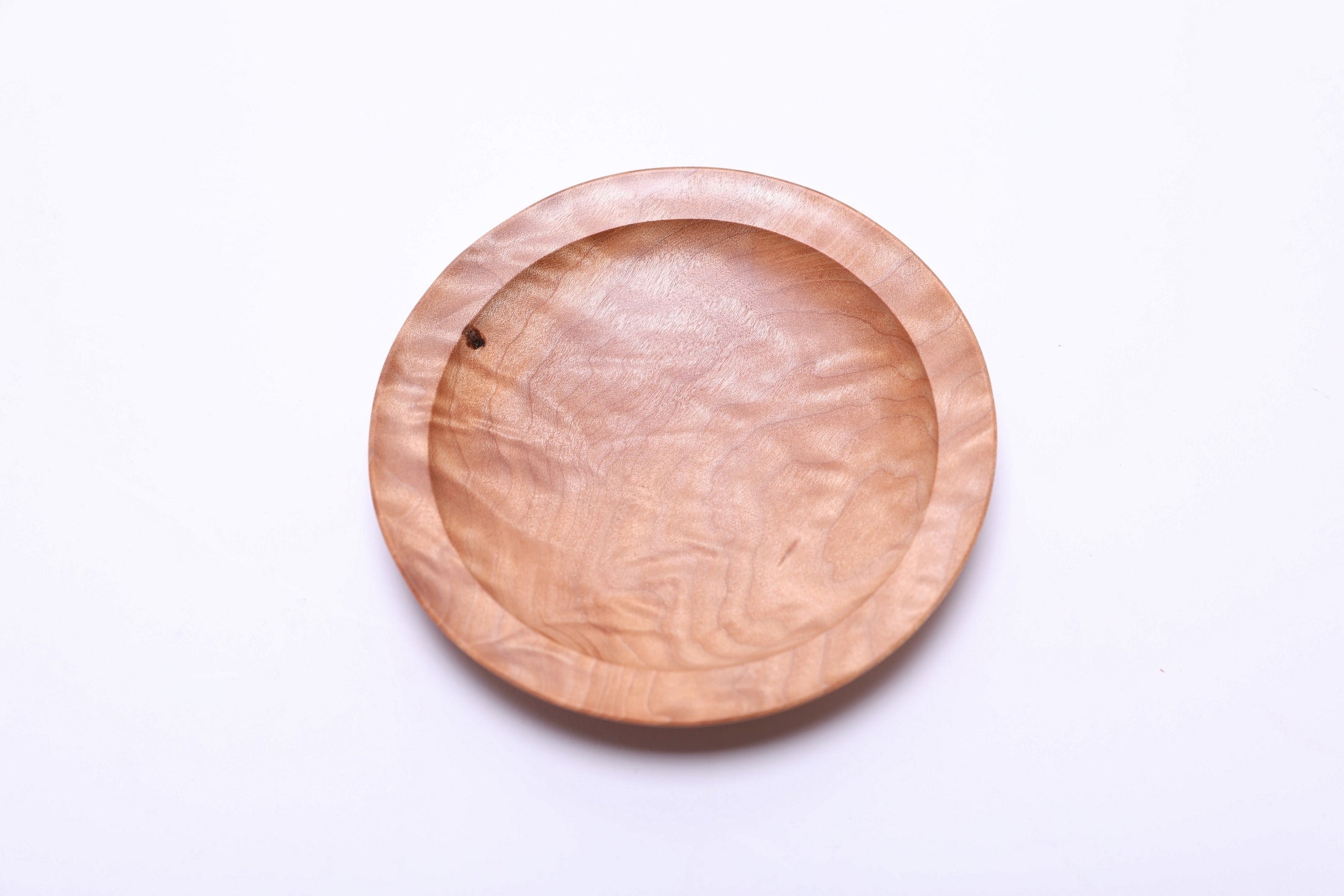 #2705 Quilted Big Leaf Maple Wooden Ring Dish  (4 1/2" x 3/4")