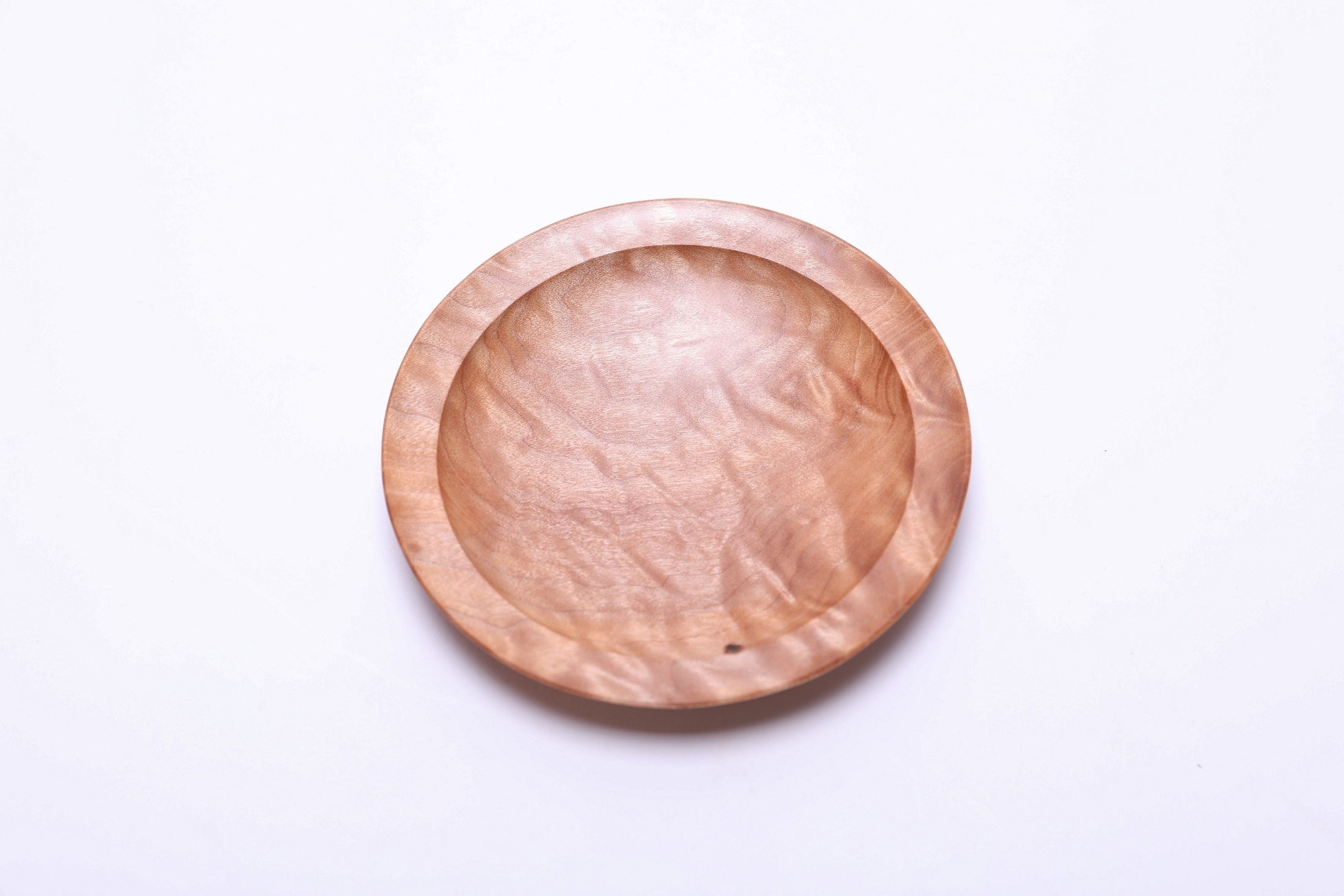 #2705 Quilted Big Leaf Maple Wooden Ring Dish  (4 1/2" x 3/4")