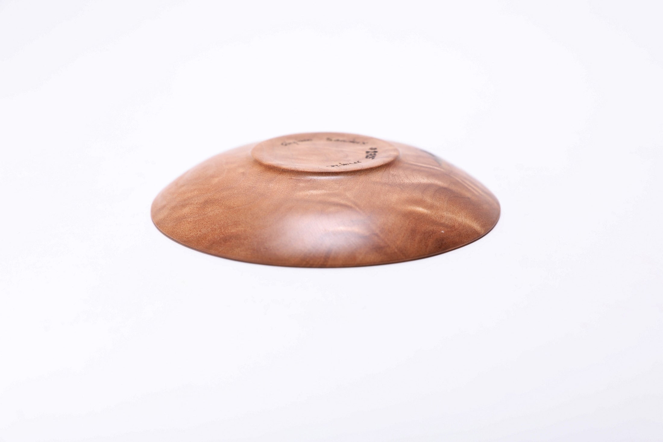 #2705 Quilted Big Leaf Maple Wooden Ring Dish  (4 1/2" x 3/4")