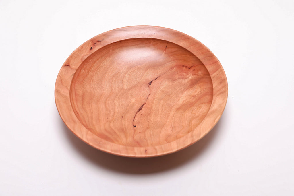 #2714 Curly Wild Black Cherry Wooden Bowl  (8 1/2" x 1 3/4")