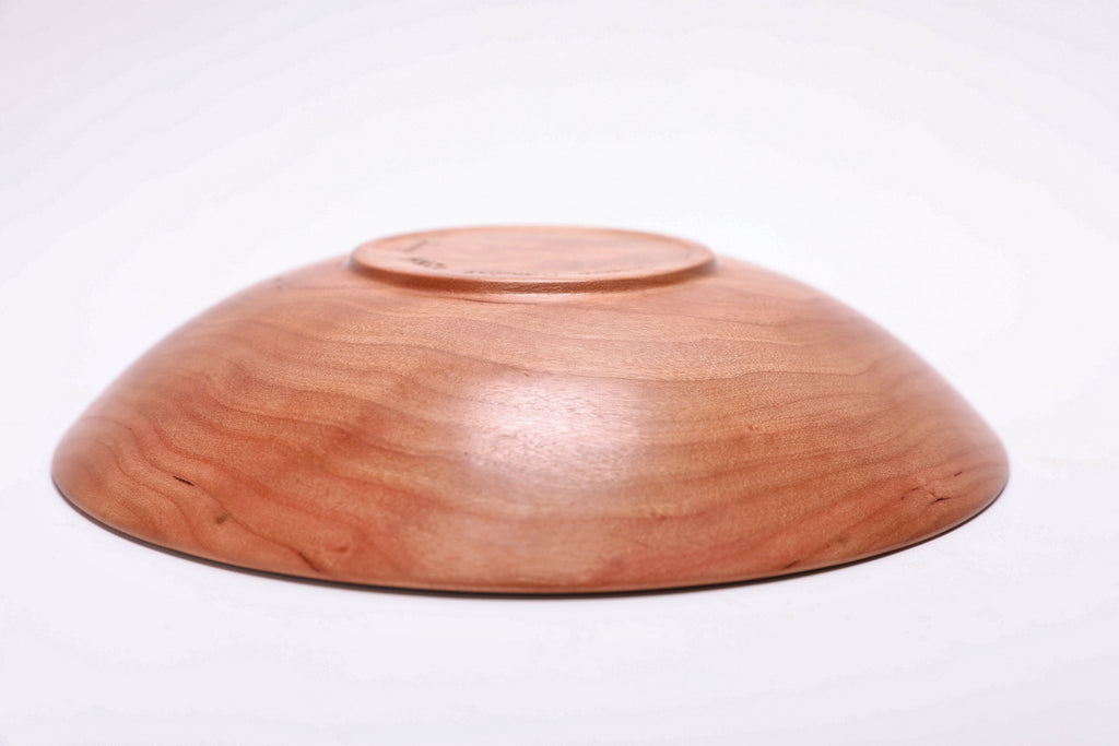 #2714 Curly Wild Black Cherry Wooden Bowl  (8 1/2" x 1 3/4")