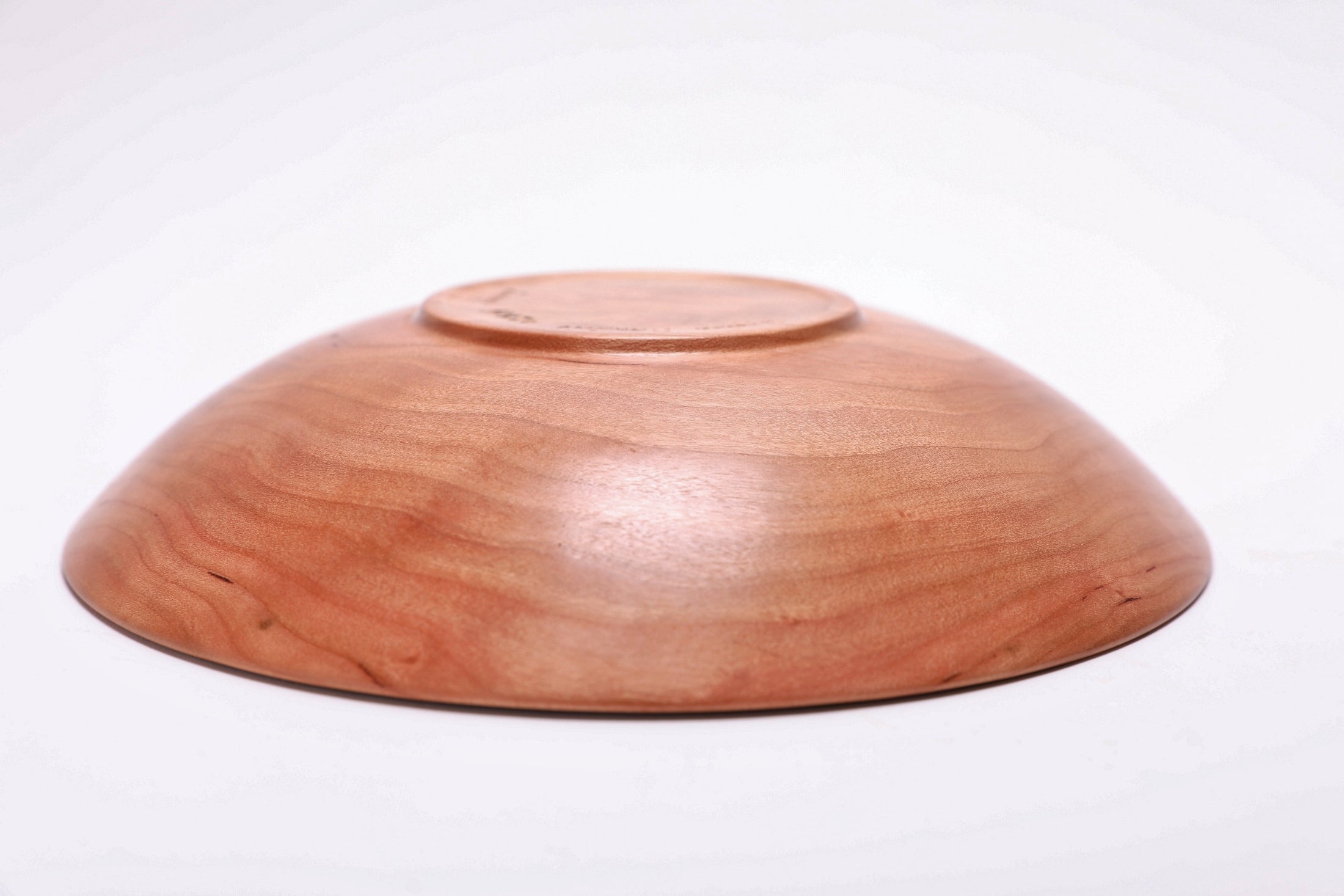 #2714 Curly Wild Black Cherry Wooden Bowl  (8 1/2" x 1 3/4")