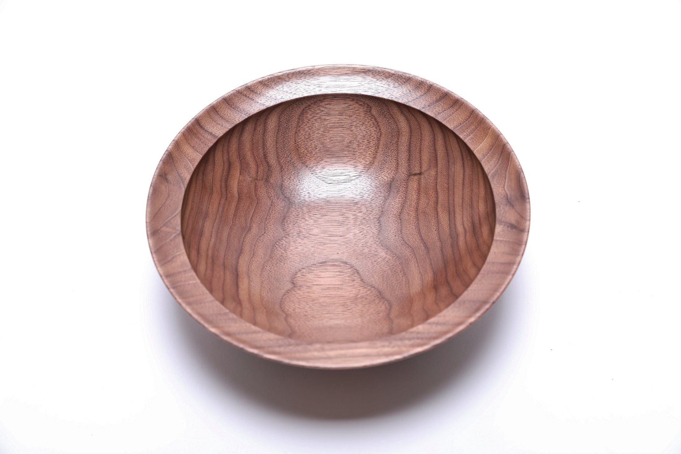 #2718 Curly Wild Black Walnut Wooden Bowl  (8 1/2" x 2 5/8")