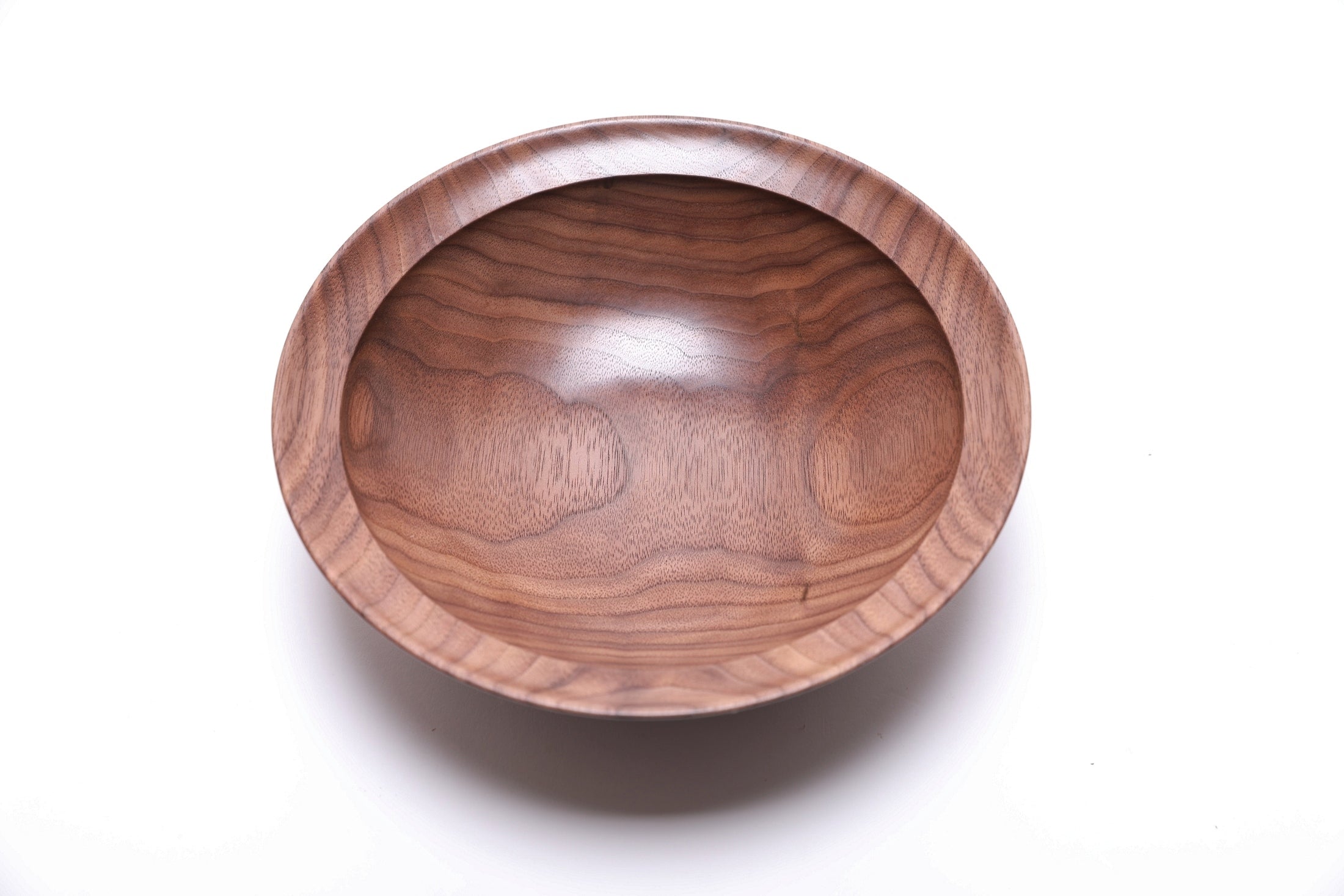 #2718 Curly Wild Black Walnut Wooden Bowl  (8 1/2" x 2 5/8")