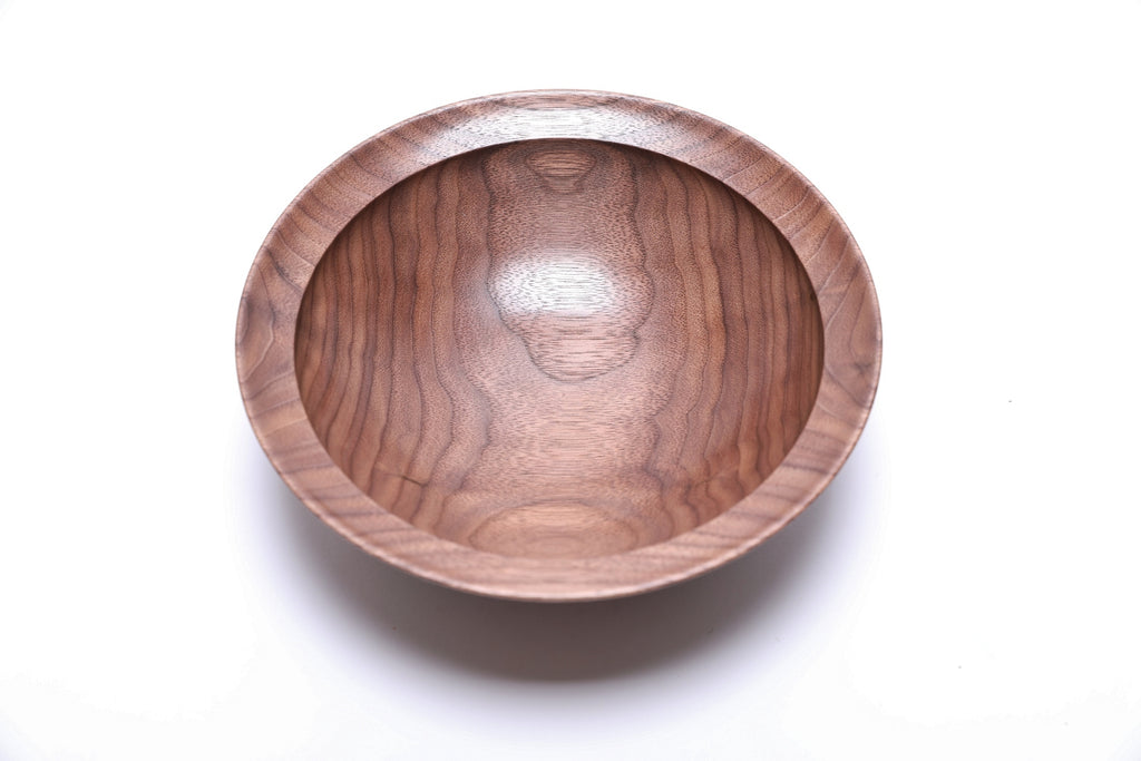 #2718 Curly Wild Black Walnut Wooden Bowl  (8 1/2" x 2 5/8")