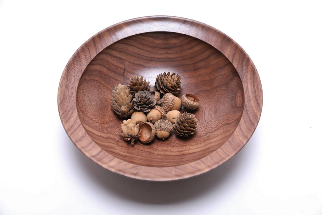 #2718 Curly Wild Black Walnut Wooden Bowl  (8 1/2" x 2 5/8")