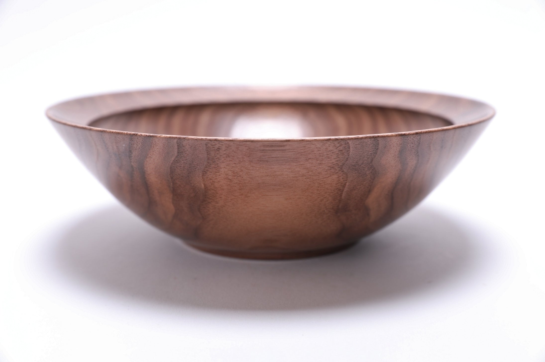 #2718 Curly Wild Black Walnut Wooden Bowl  (8 1/2" x 2 5/8")