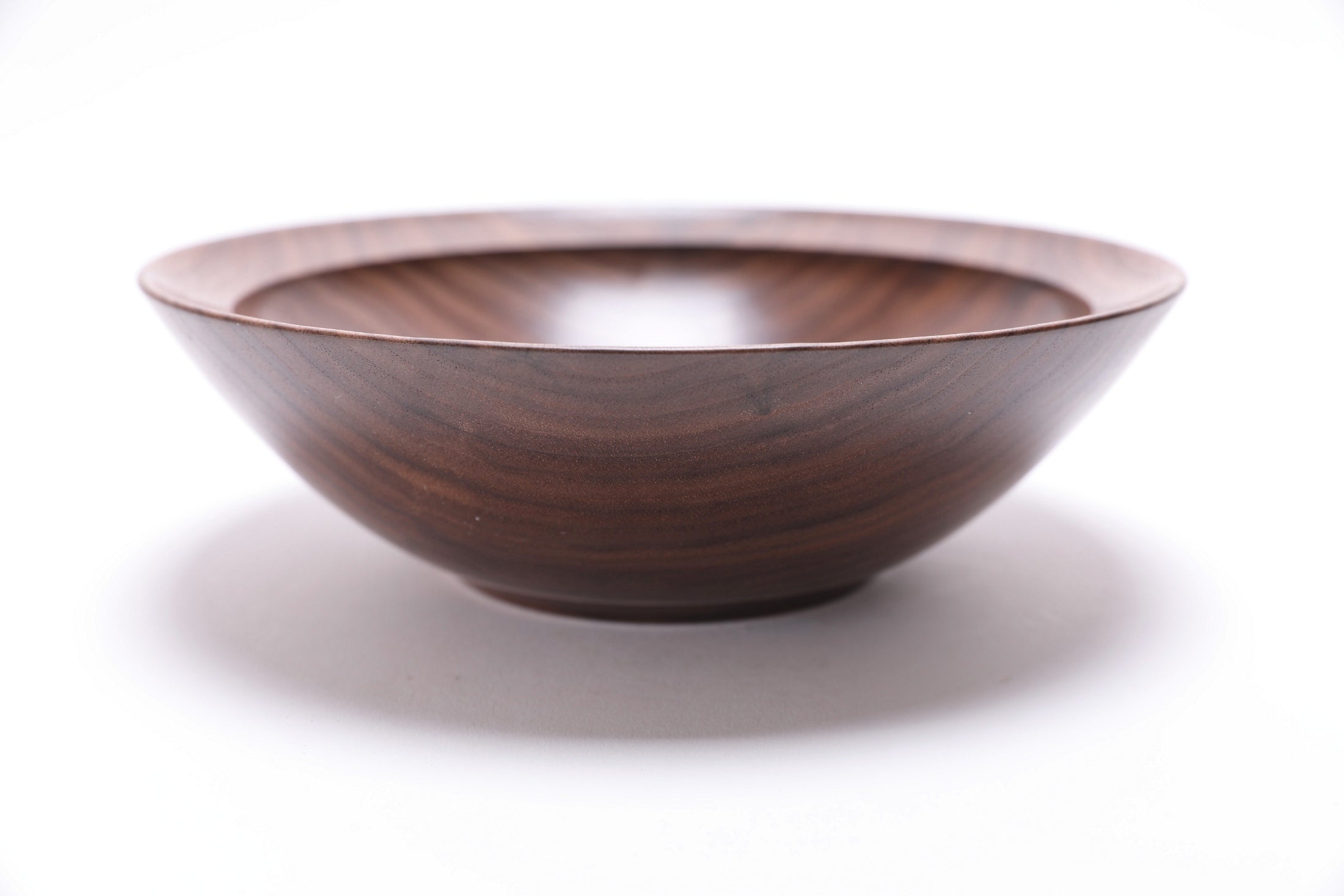 #2718 Curly Wild Black Walnut Wooden Bowl  (8 1/2" x 2 5/8")
