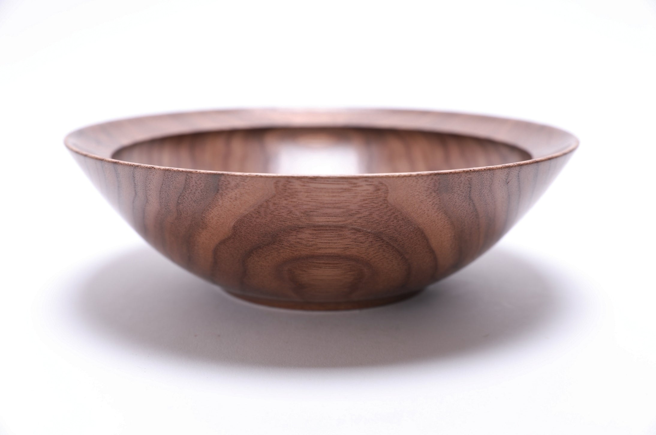 #2718 Curly Wild Black Walnut Wooden Bowl  (8 1/2" x 2 5/8")