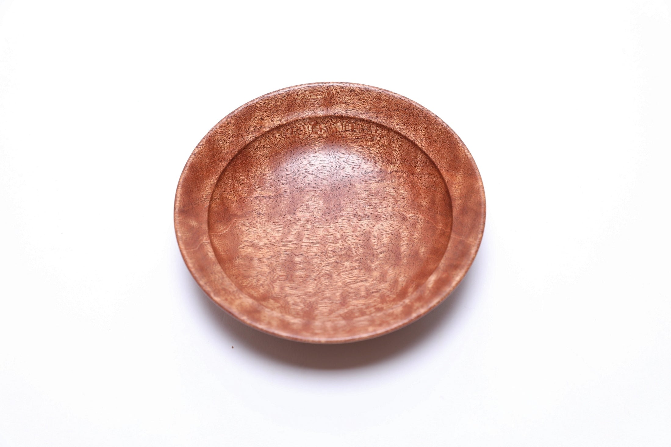 Small Quilted Pommele Sapele Ring Dish #2723 (5" x 1 1/4")