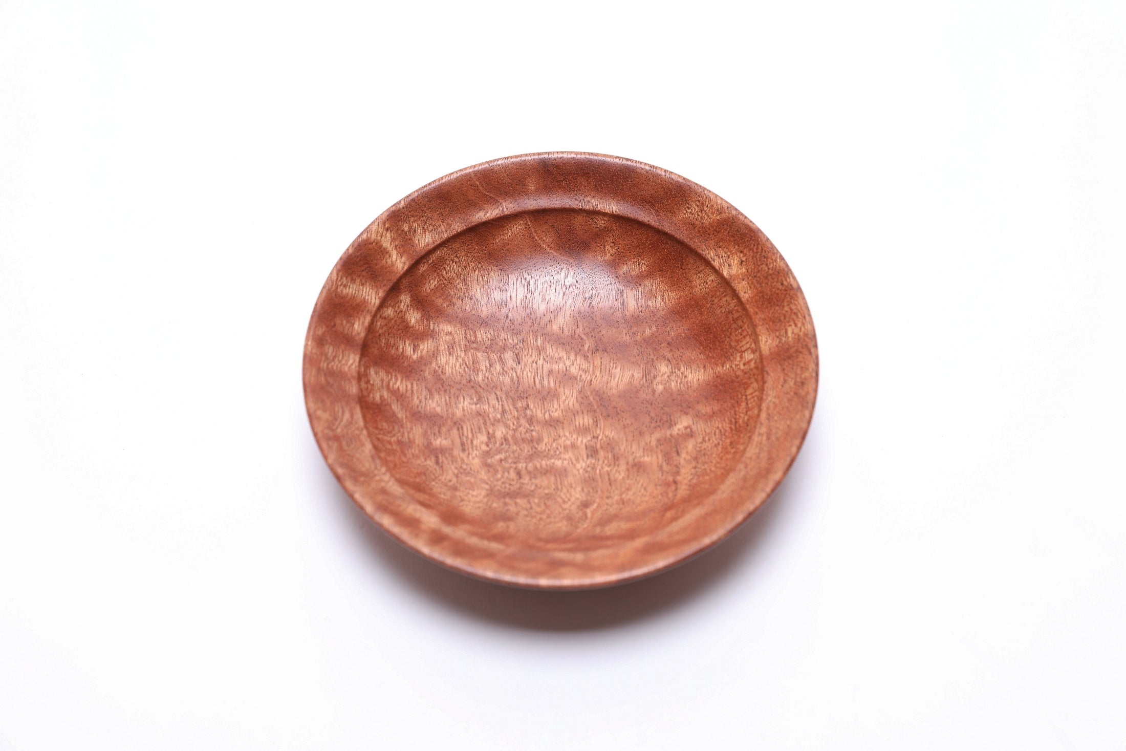 Small Quilted Pommele Sapele Ring Dish #2723 (5" x 1 1/4")