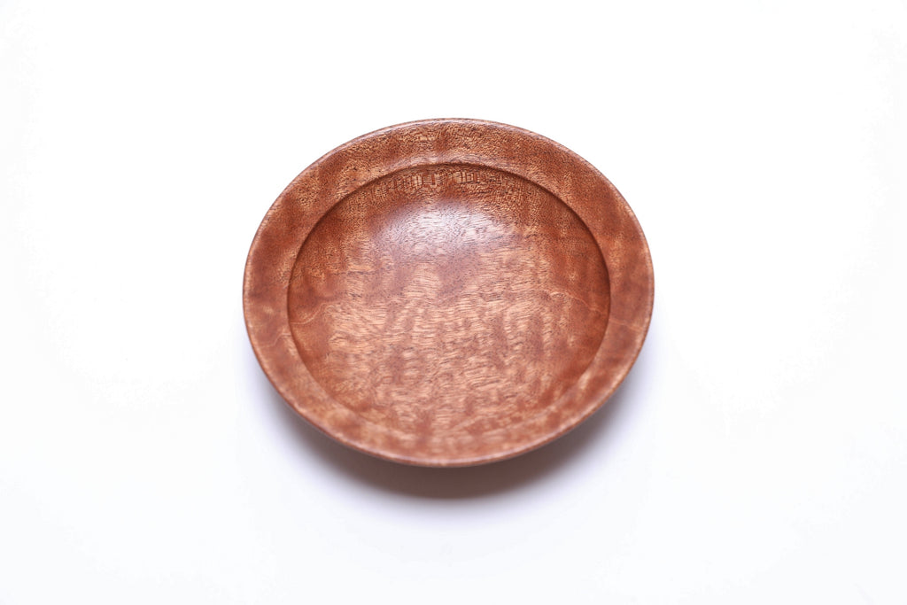 Small Quilted Pommele Sapele Ring Dish #2723 (5" x 1 1/4")