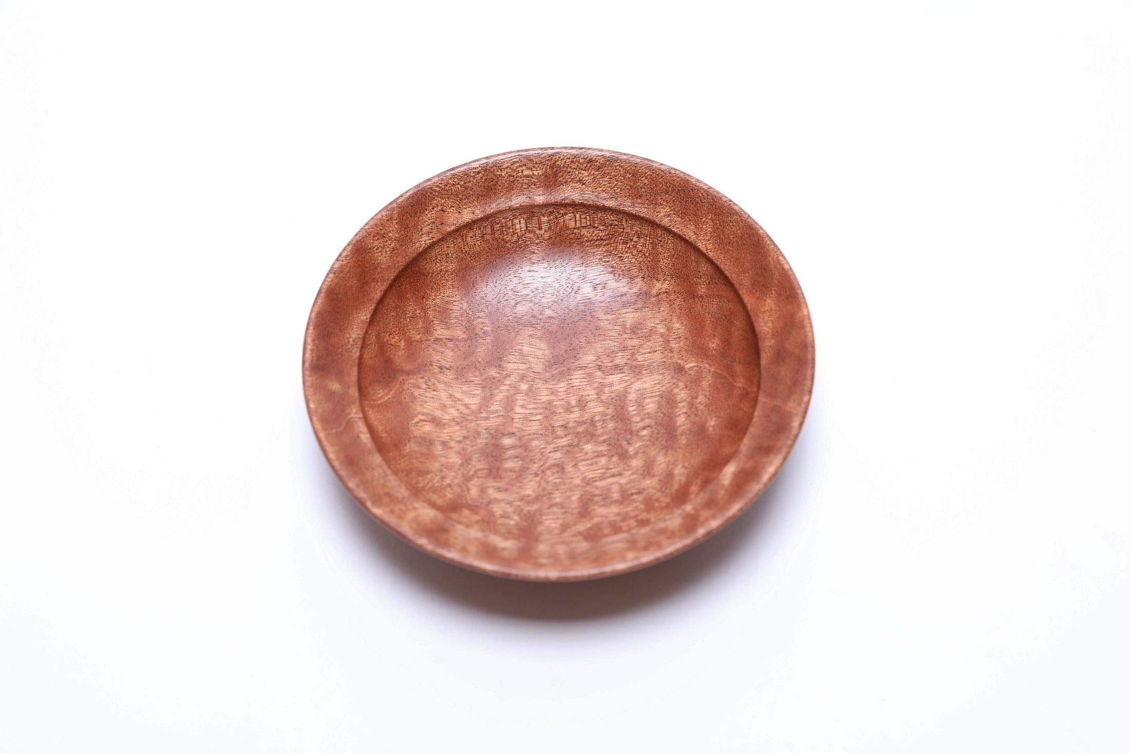 Small Quilted Pommele Sapele Ring Dish #2723 (5" x 1 1/4")