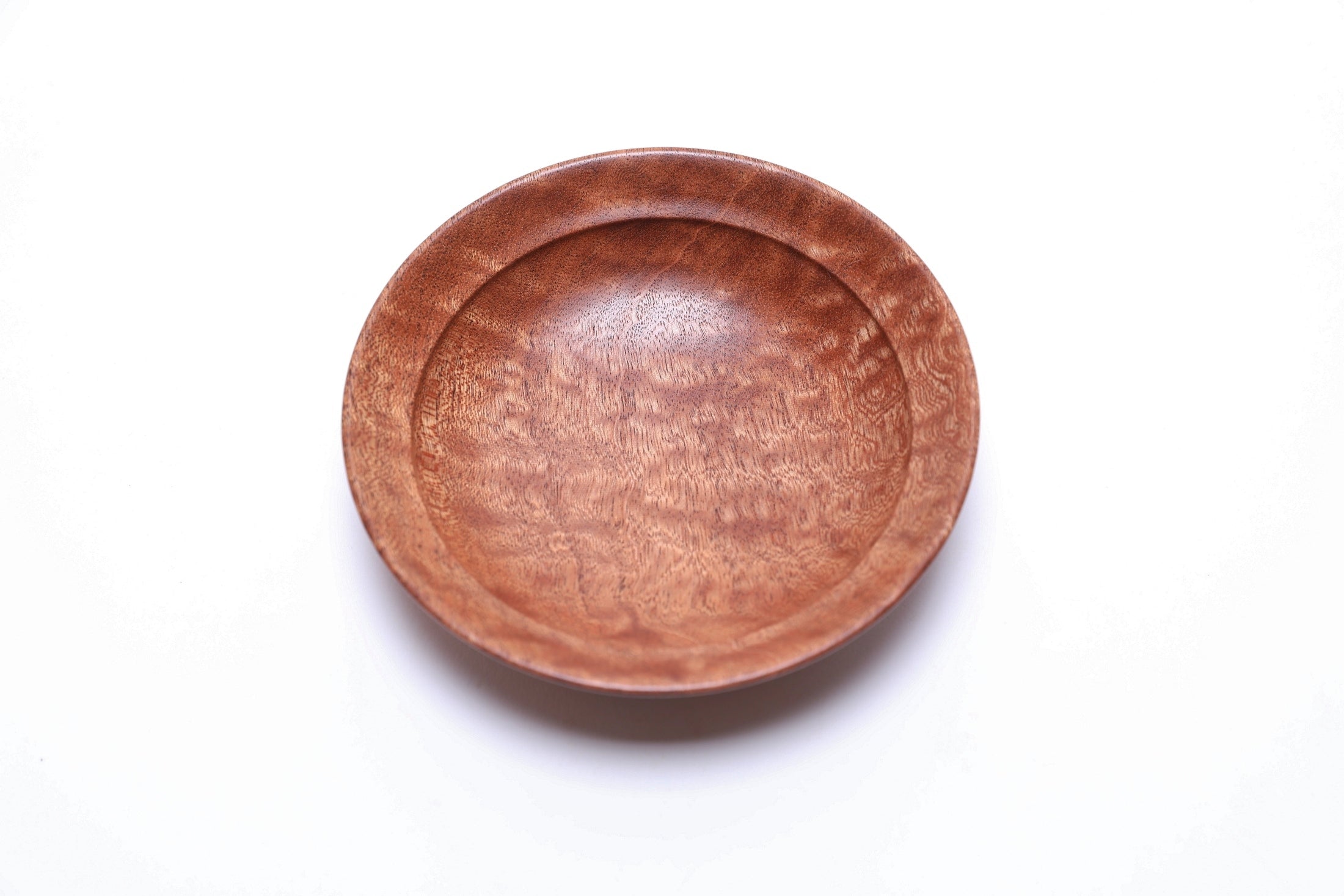 Small Quilted Pommele Sapele Ring Dish #2723 (5" x 1 1/4")