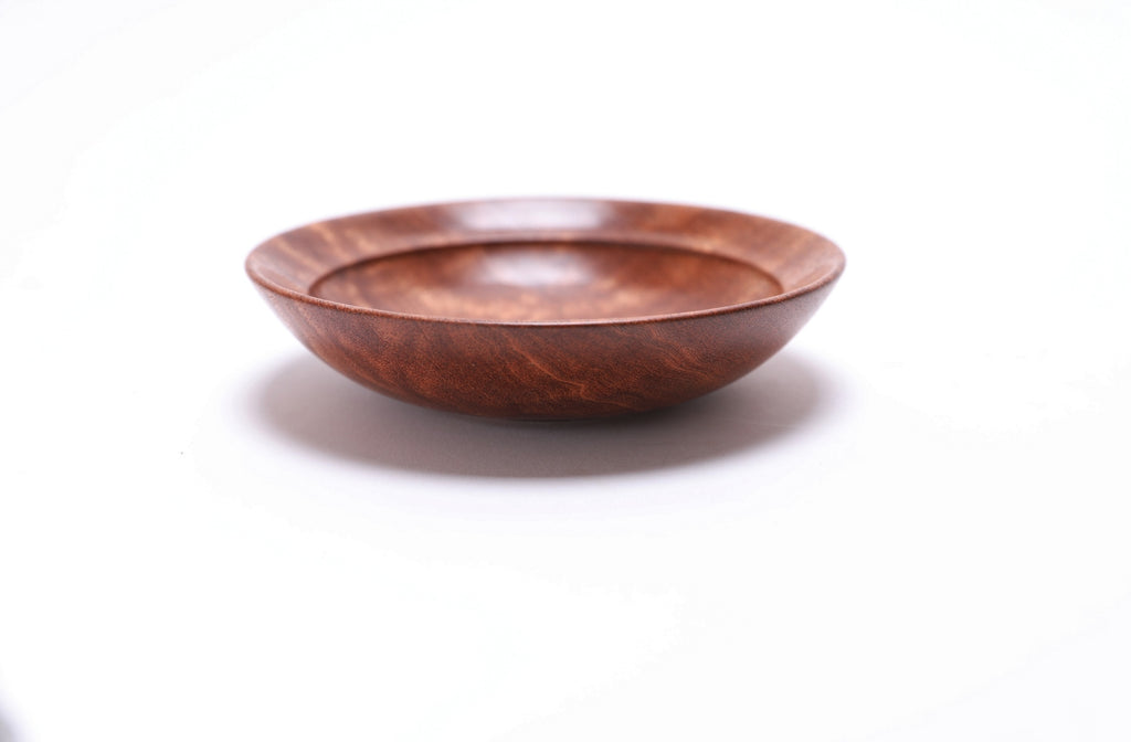 Small Quilted Pommele Sapele Ring Dish #2723 (5" x 1 1/4")