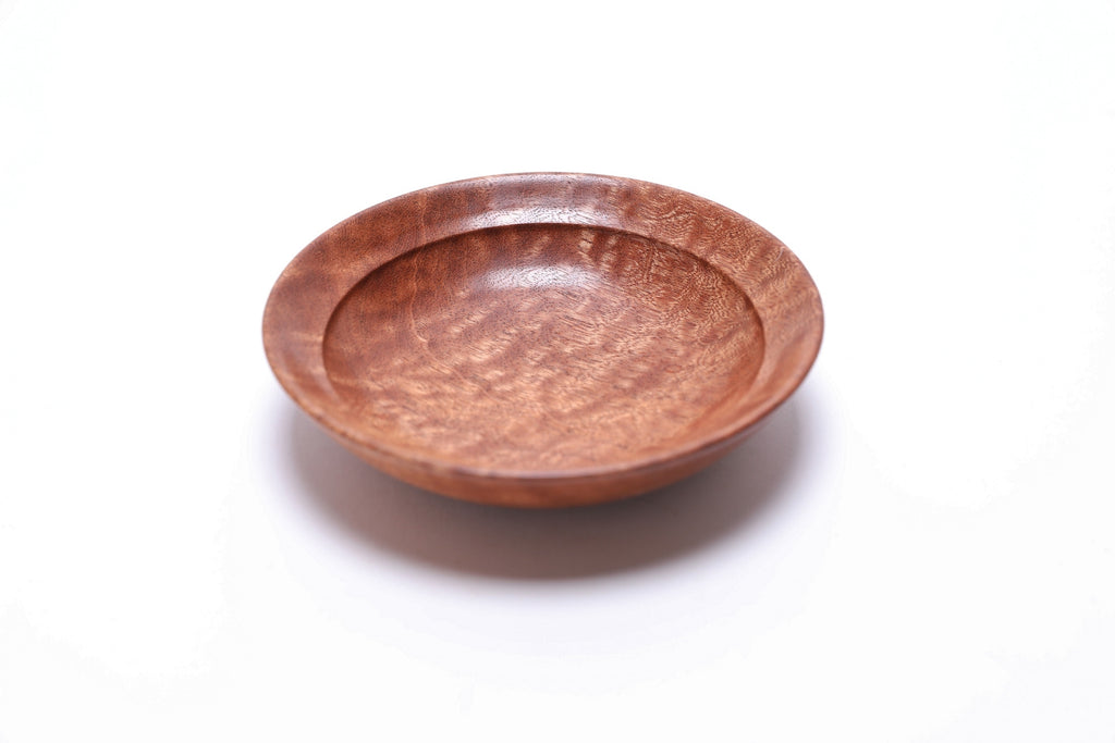 Small Quilted Pommele Sapele Ring Dish #2723 (5" x 1 1/4")