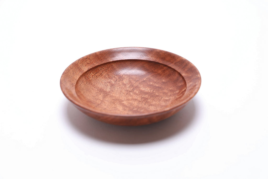 Small Quilted Pommele Sapele Ring Dish #2723 (5" x 1 1/4")