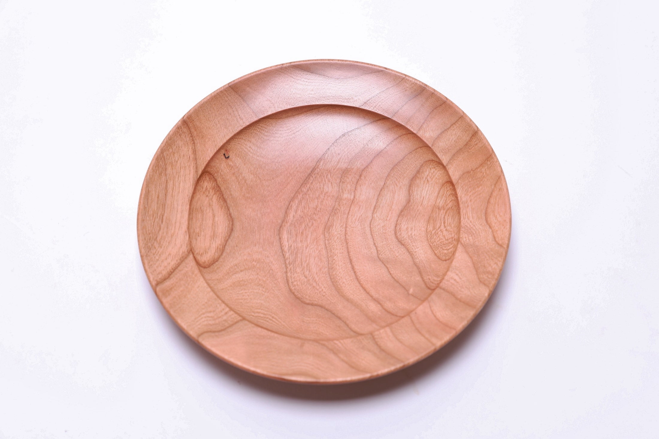 Curly Wild Black Cherry Wooden Ring Dish  #2726  (6 1/8 x 7/8")