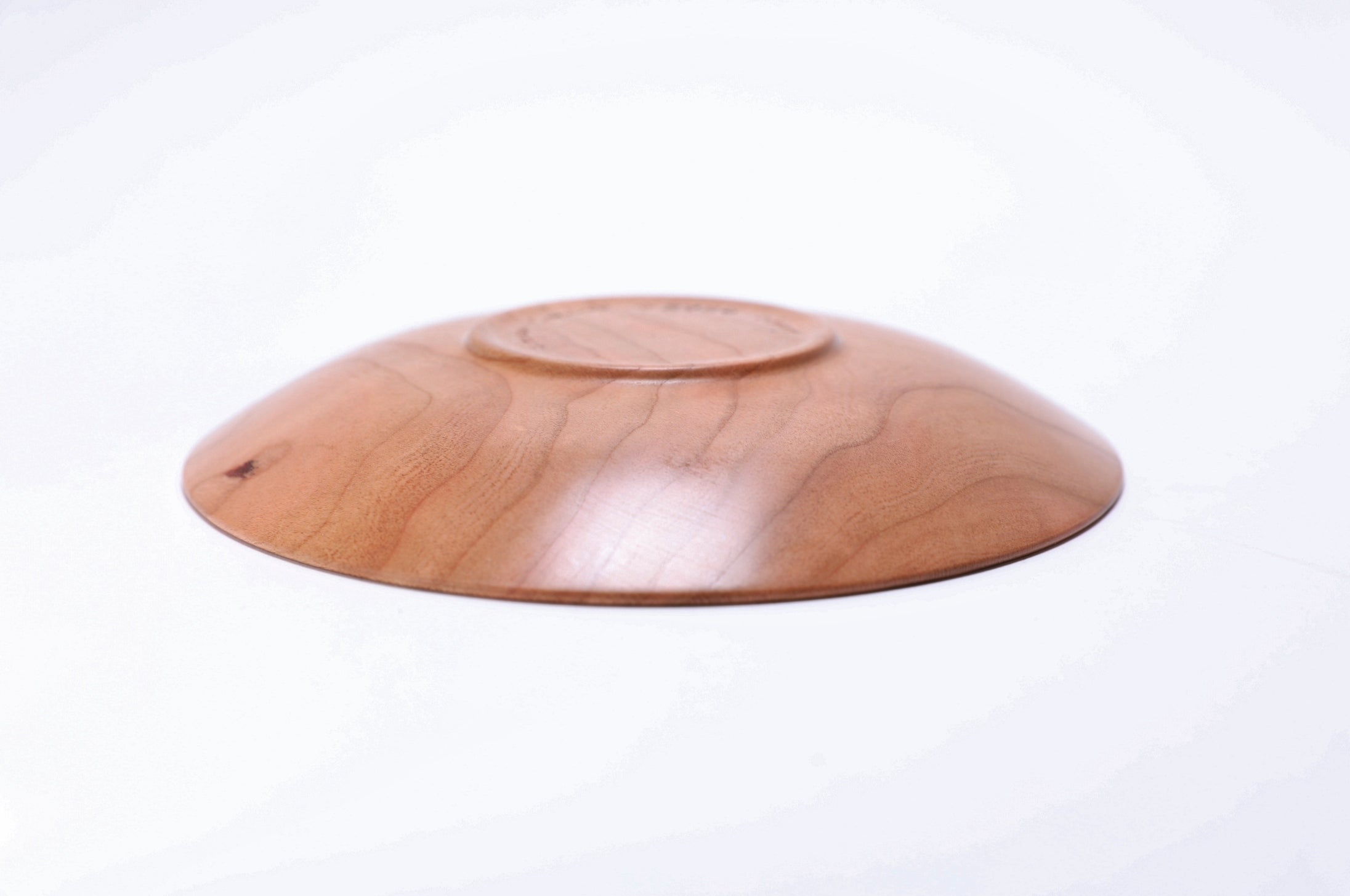 Curly Wild Black Cherry Wooden Ring Dish  #2726  (6 1/8 x 7/8")