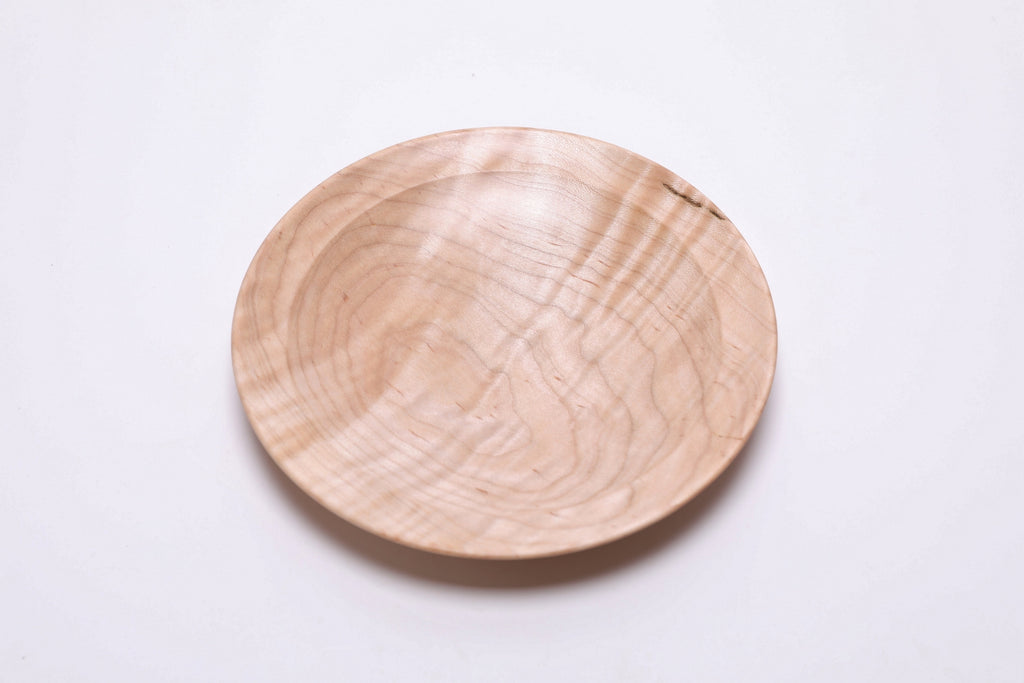 Curly Tiger Sugar Maple Wooden Ring Dish  #2727  (6 3/4" x 1")