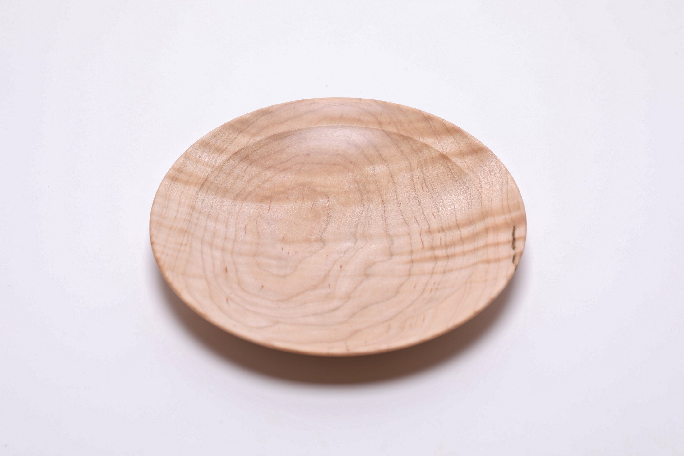 Curly Tiger Sugar Maple Wooden Ring Dish  #2727  (6 3/4" x 1")