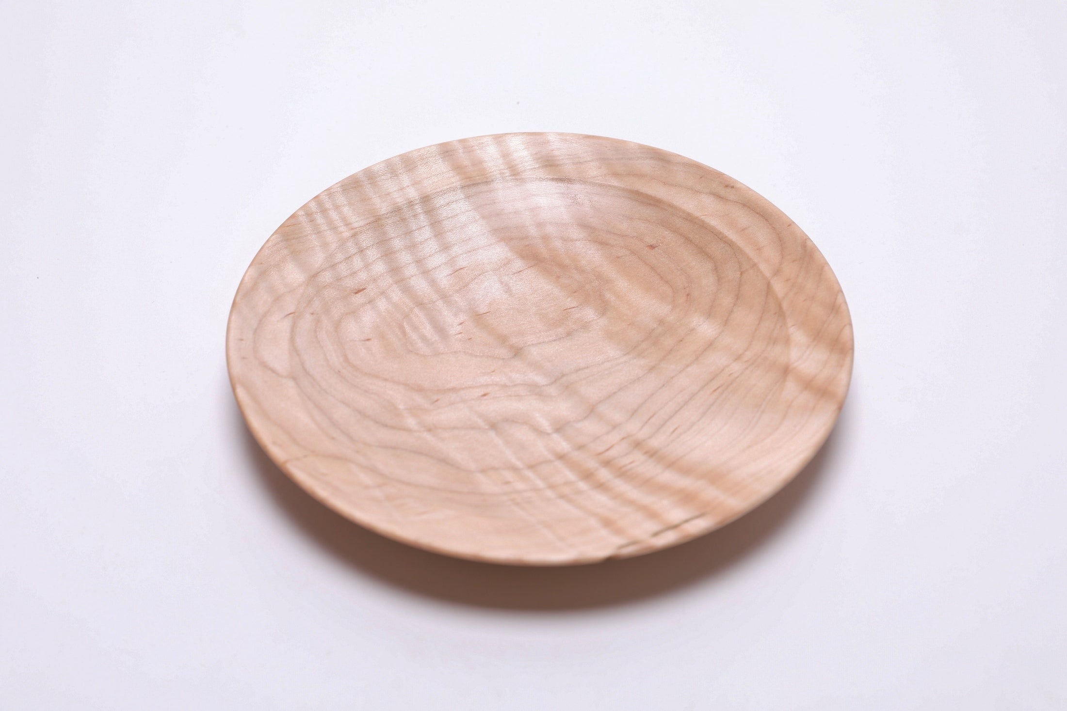 Curly Tiger Sugar Maple Wooden Ring Dish  #2727  (6 3/4" x 1")