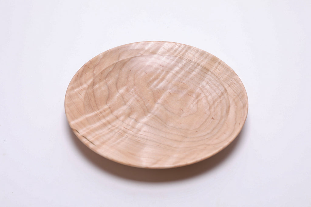 Curly Tiger Sugar Maple Wooden Ring Dish  #2727  (6 3/4" x 1")